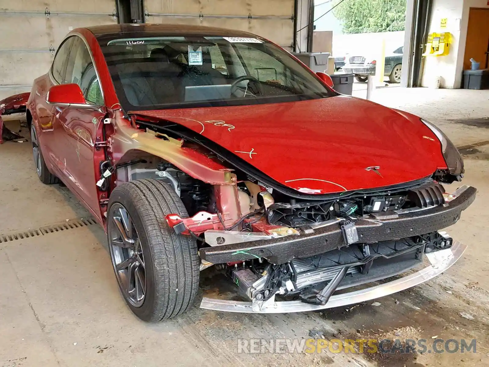 1 Photograph of a damaged car 5YJ3E1EA3KF313800 TESLA MODEL 3 2019