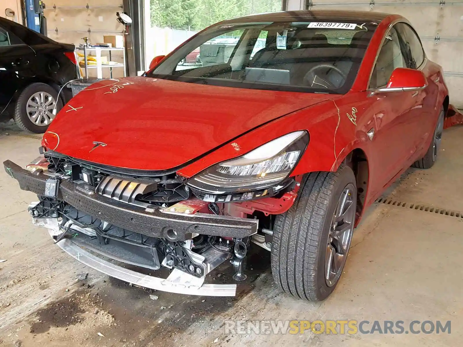 2 Photograph of a damaged car 5YJ3E1EA3KF313800 TESLA MODEL 3 2019