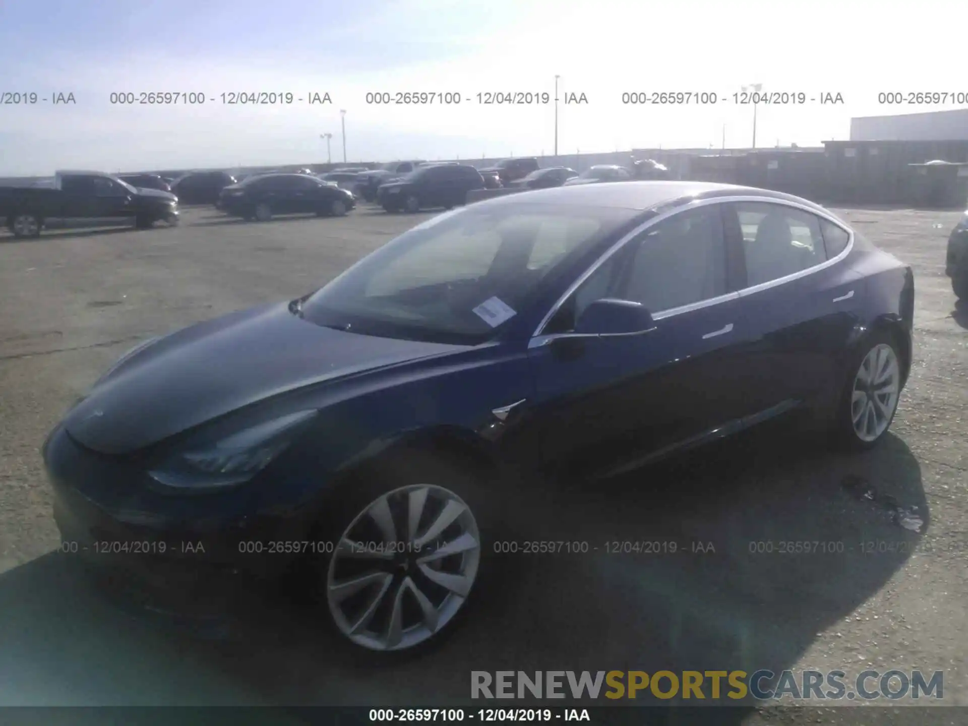 2 Photograph of a damaged car 5YJ3E1EA3KF315093 TESLA MODEL 3 2019