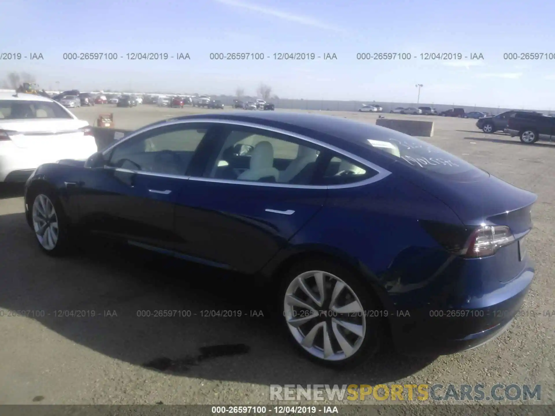 3 Photograph of a damaged car 5YJ3E1EA3KF315093 TESLA MODEL 3 2019