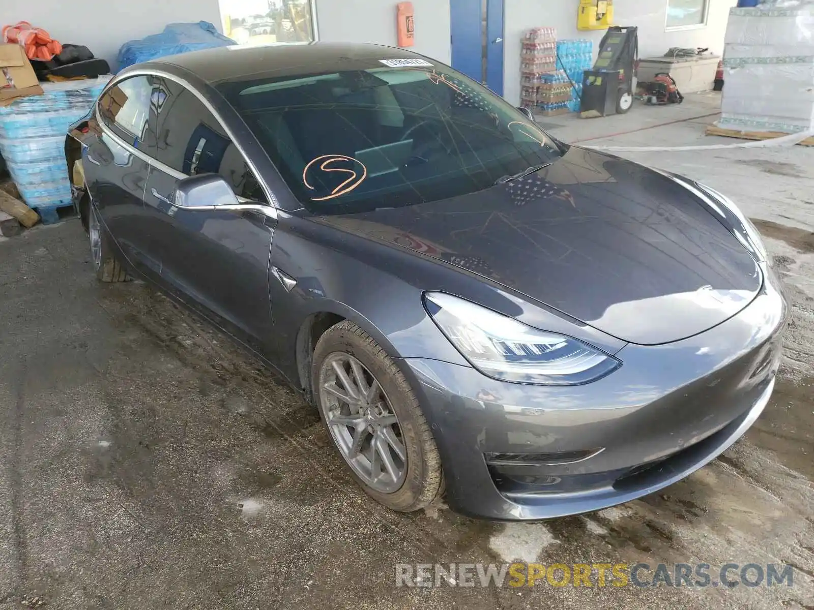 1 Photograph of a damaged car 5YJ3E1EA3KF317166 TESLA MODEL 3 2019