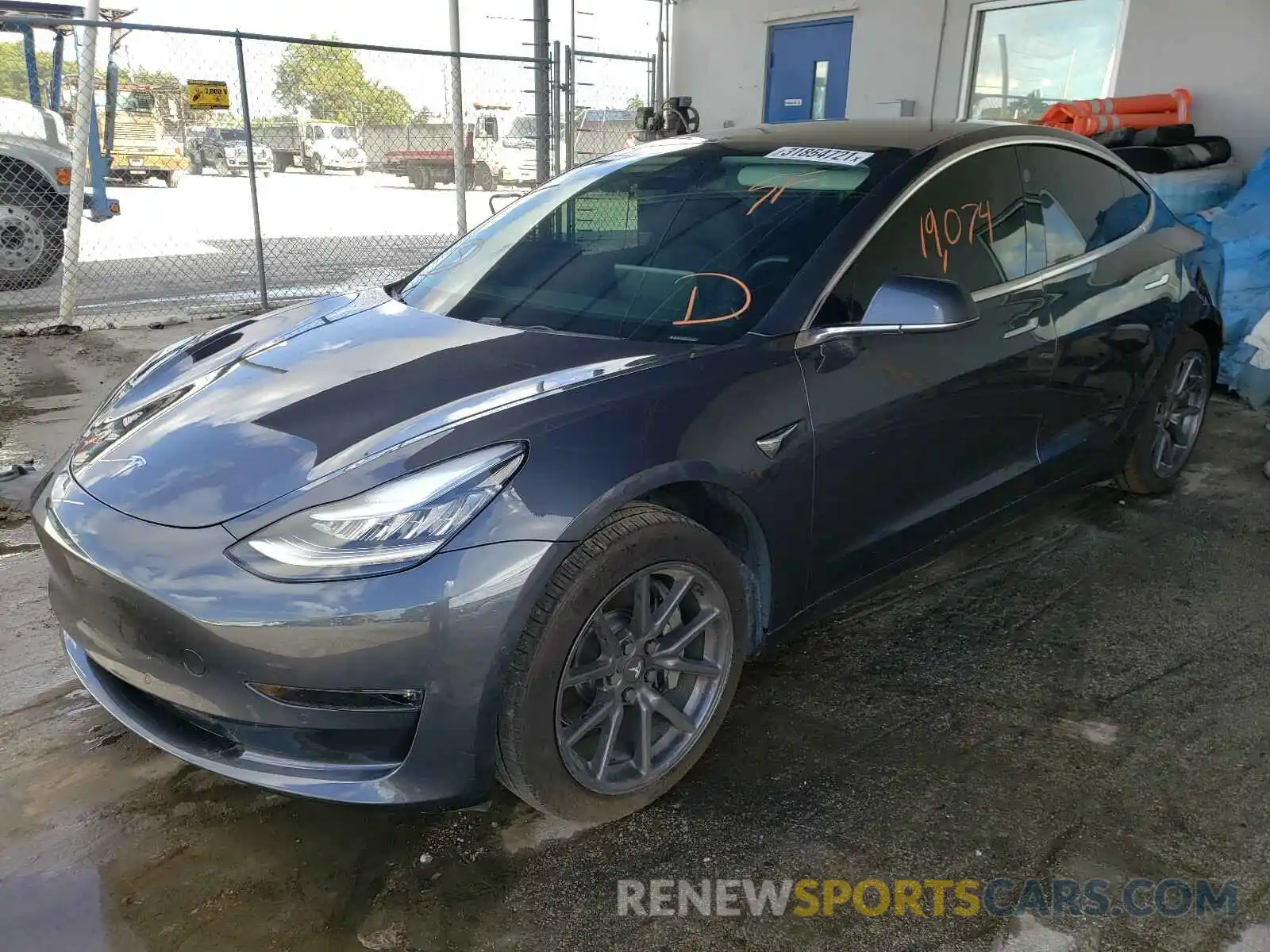 2 Photograph of a damaged car 5YJ3E1EA3KF317166 TESLA MODEL 3 2019