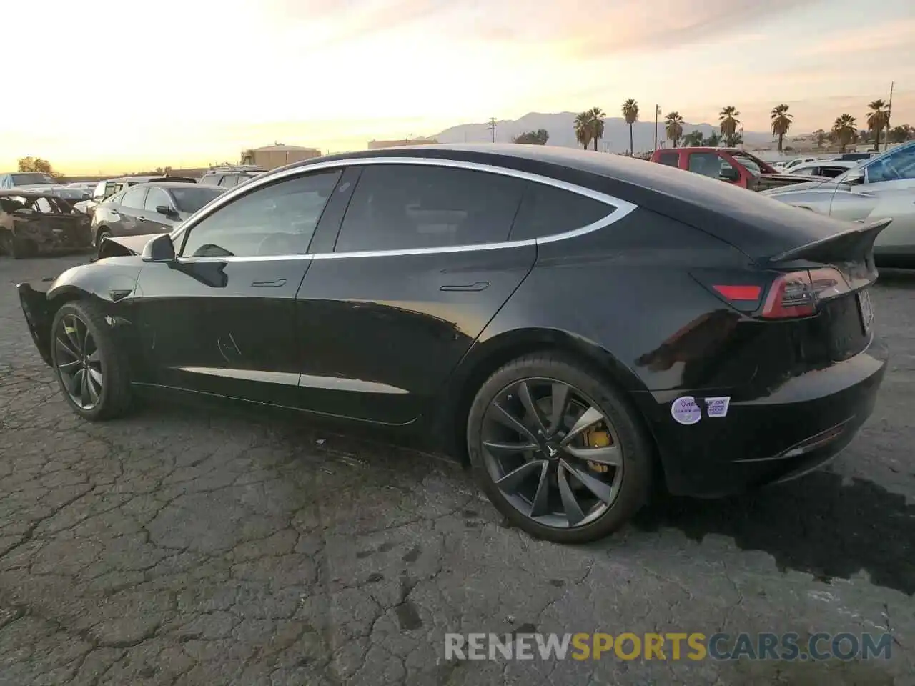 2 Photograph of a damaged car 5YJ3E1EA3KF323825 TESLA MODEL 3 2019