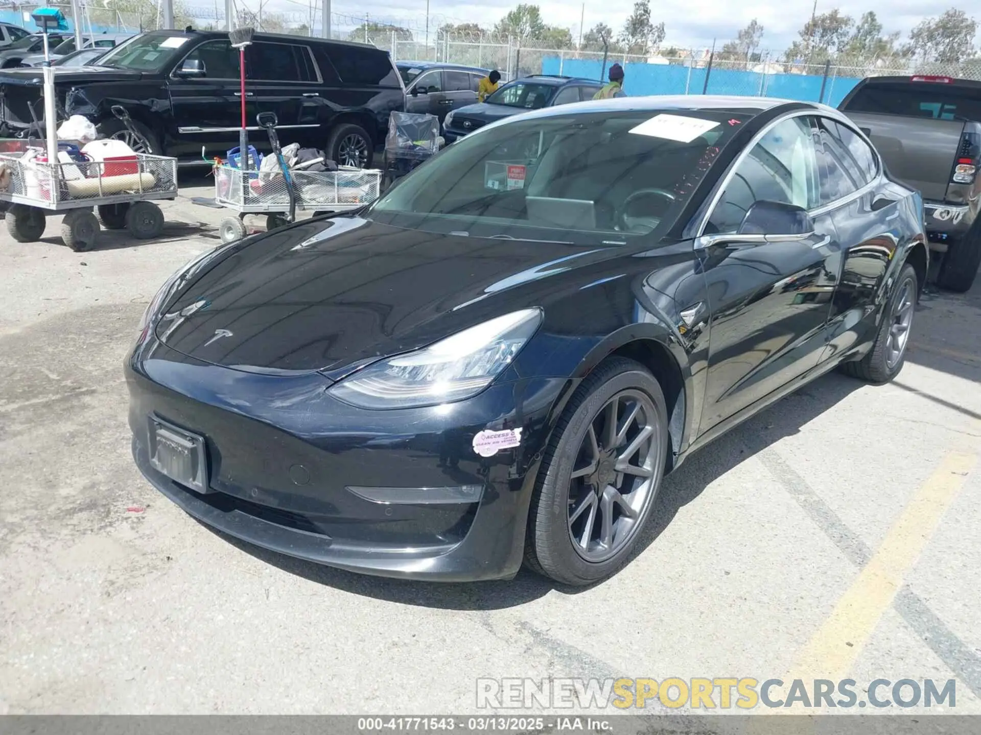2 Photograph of a damaged car 5YJ3E1EA3KF325056 TESLA MODEL 3 2019