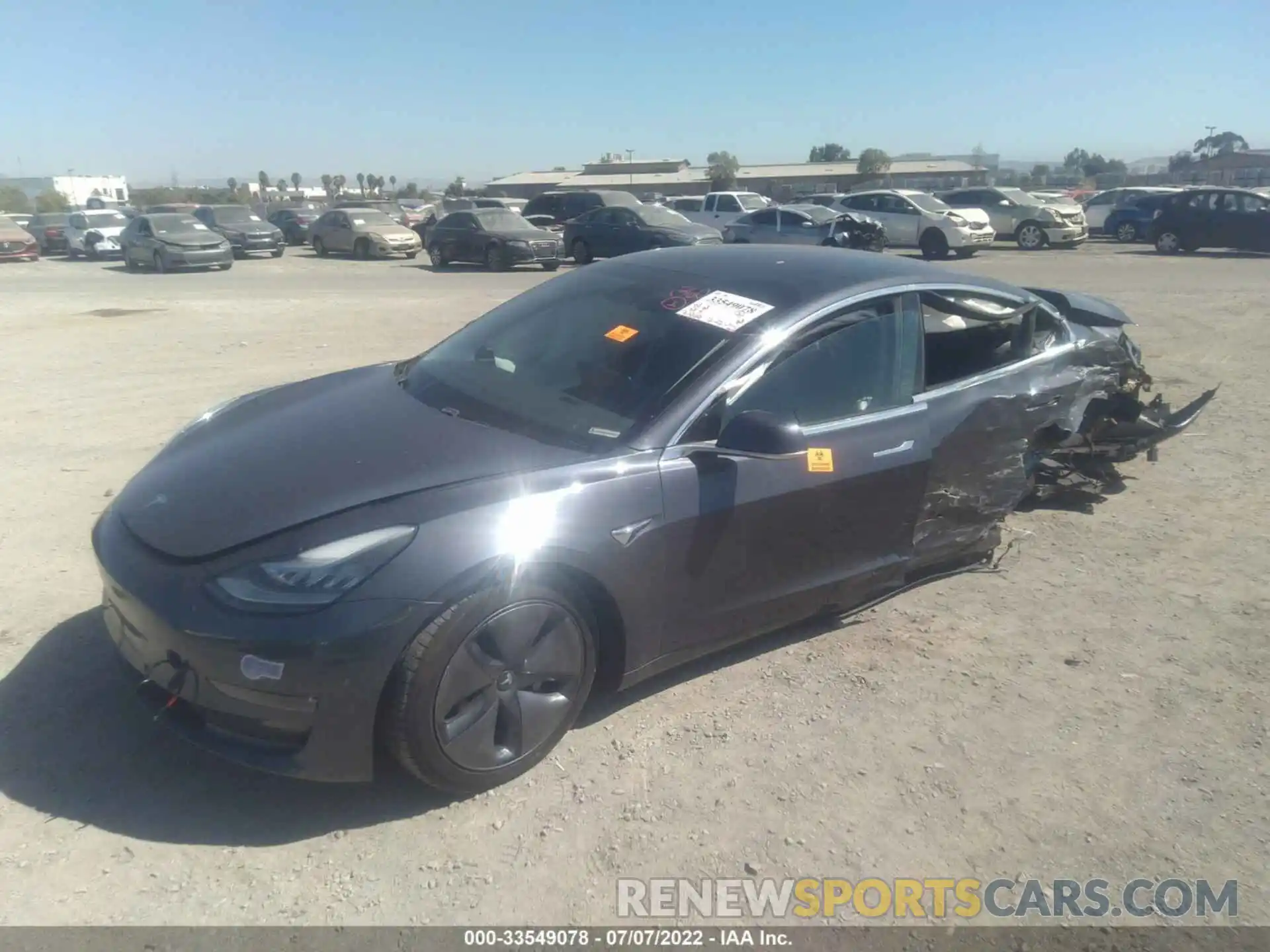 2 Photograph of a damaged car 5YJ3E1EA3KF325736 TESLA MODEL 3 2019