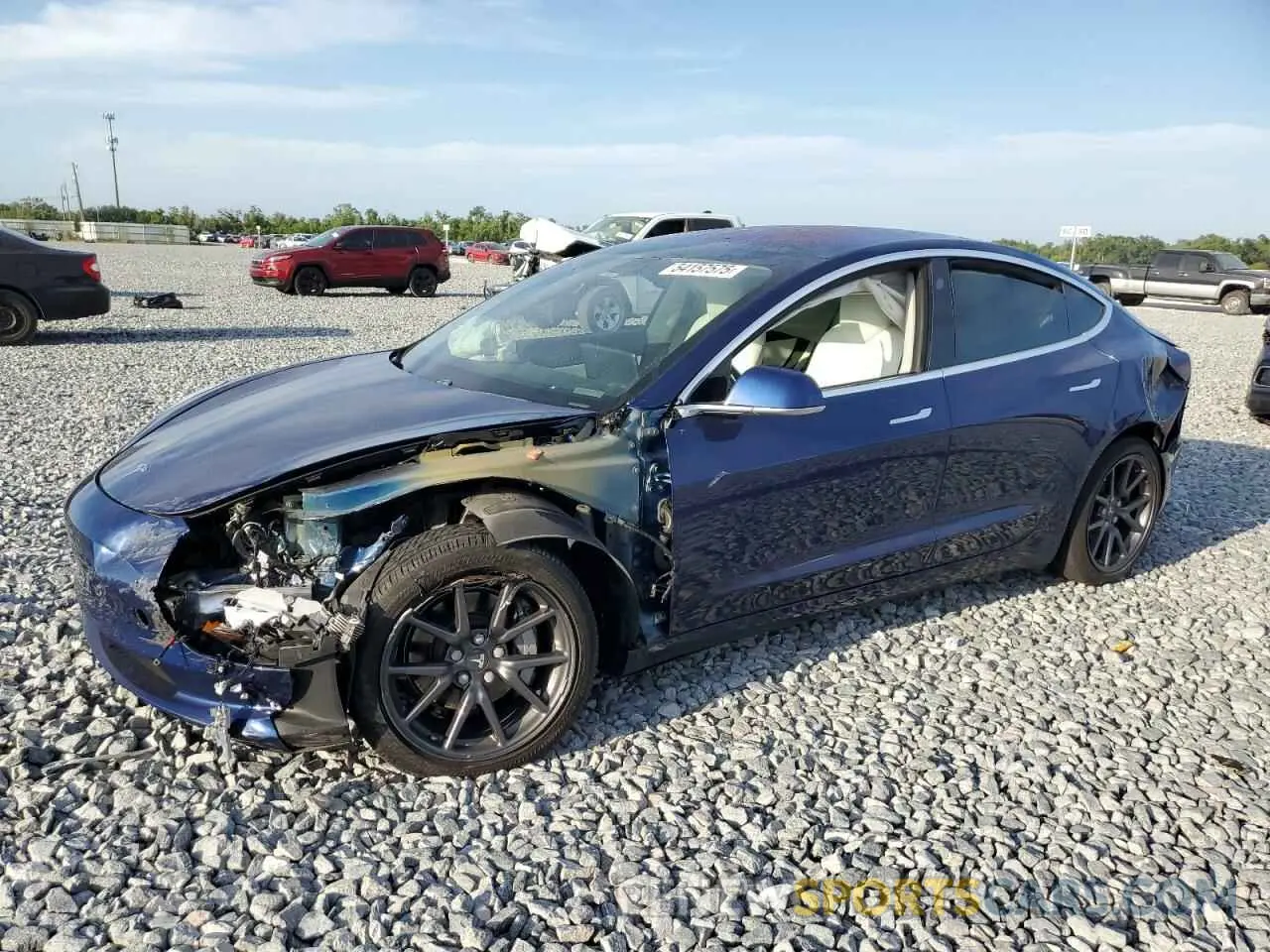1 Photograph of a damaged car 5YJ3E1EA3KF332430 TESLA MODEL 3 2019