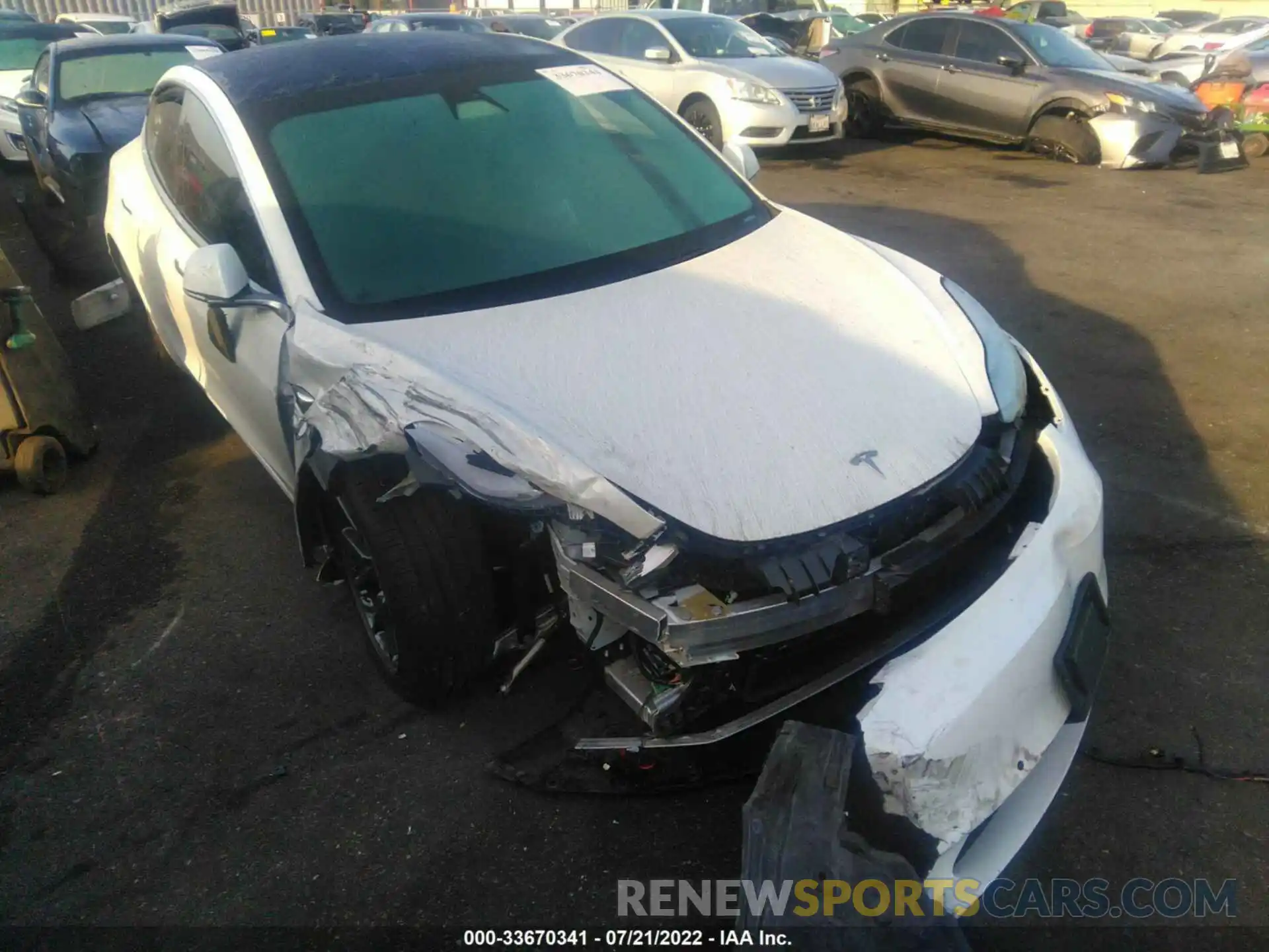 1 Photograph of a damaged car 5YJ3E1EA3KF345050 TESLA MODEL 3 2019