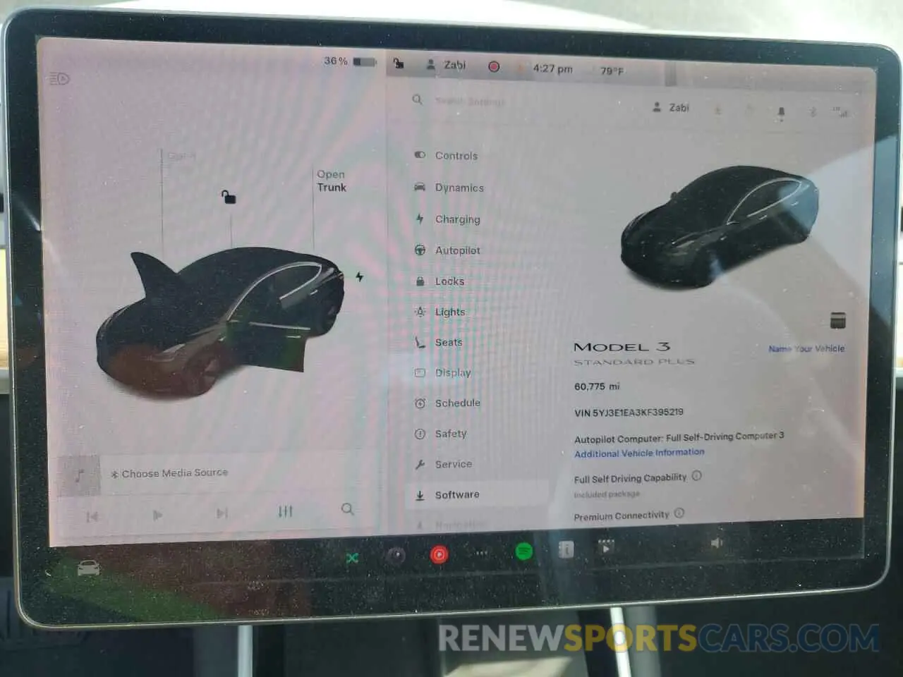 9 Photograph of a damaged car 5YJ3E1EA3KF395219 TESLA MODEL 3 2019