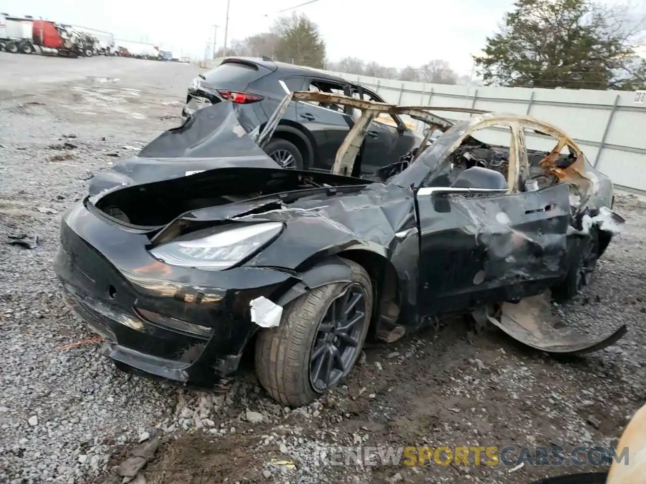 1 Photograph of a damaged car 5YJ3E1EA3KF398959 TESLA MODEL 3 2019