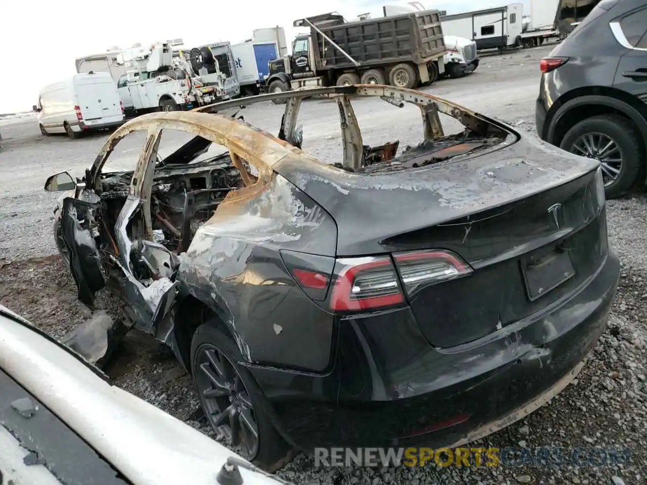 2 Photograph of a damaged car 5YJ3E1EA3KF398959 TESLA MODEL 3 2019