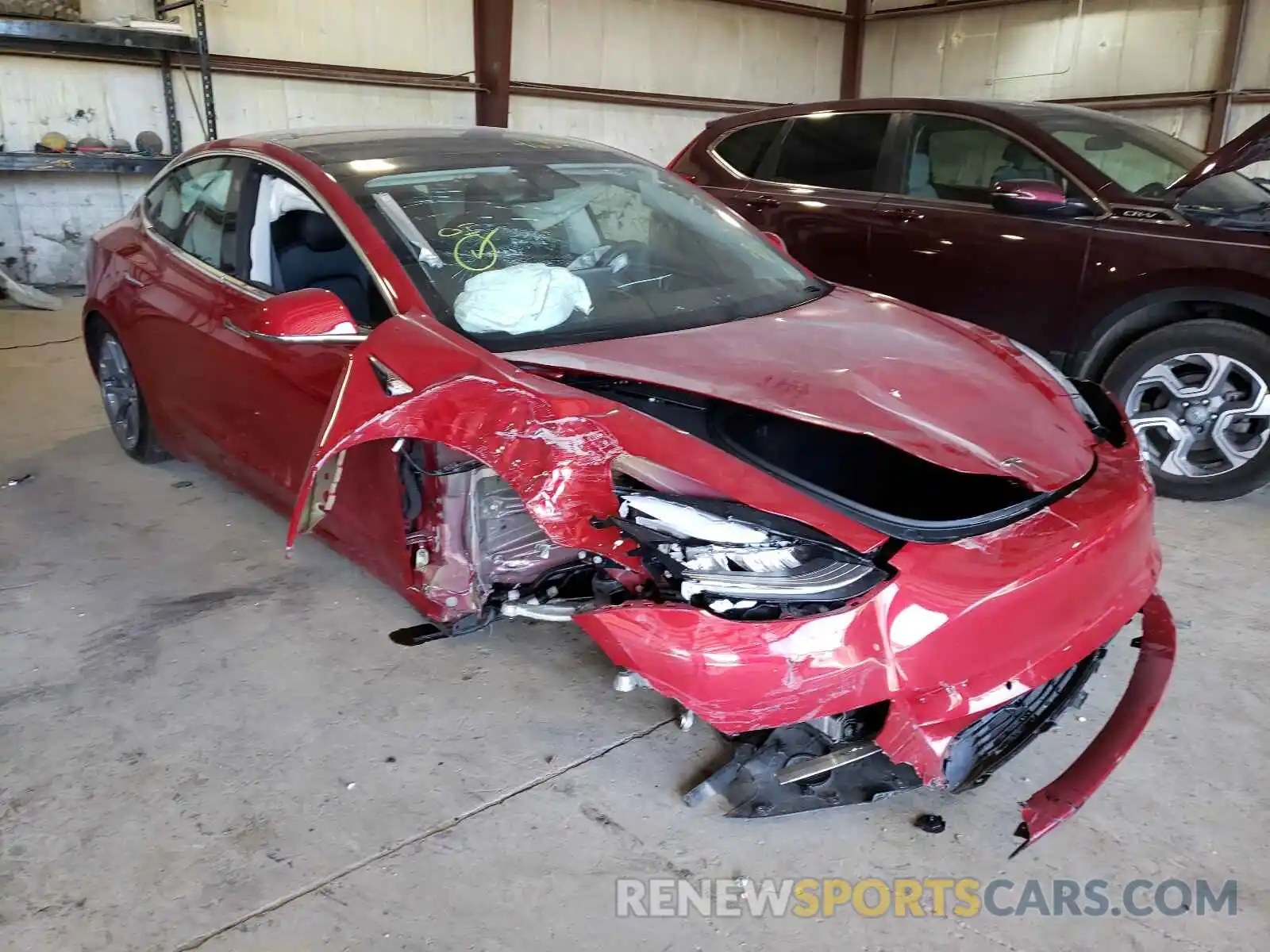 1 Photograph of a damaged car 5YJ3E1EA3KF400614 TESLA MODEL 3 2019