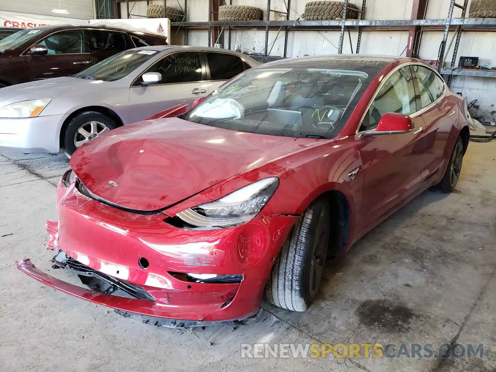 2 Photograph of a damaged car 5YJ3E1EA3KF400614 TESLA MODEL 3 2019