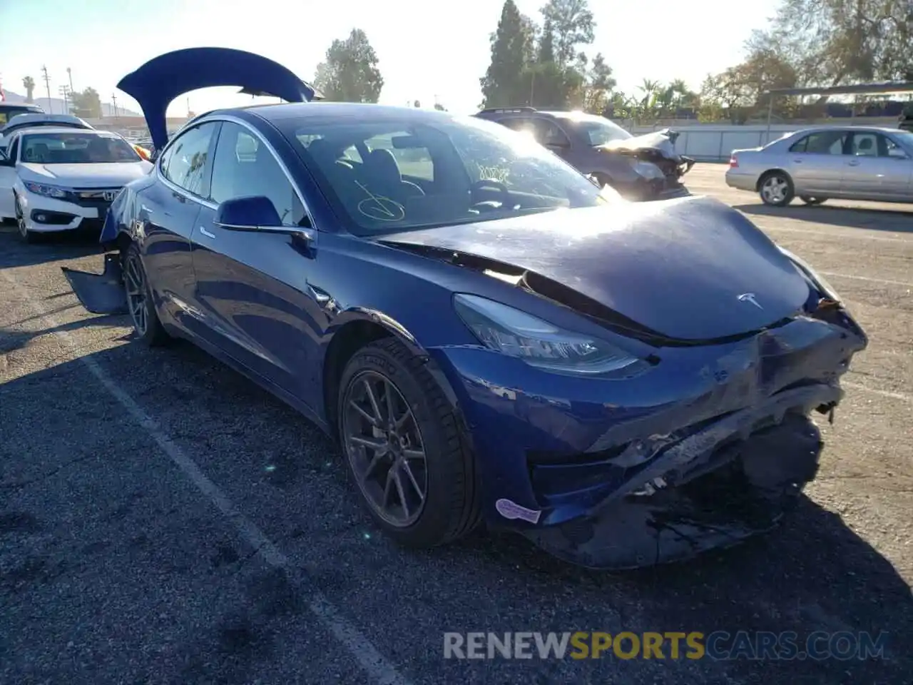 1 Photograph of a damaged car 5YJ3E1EA3KF400970 TESLA MODEL 3 2019