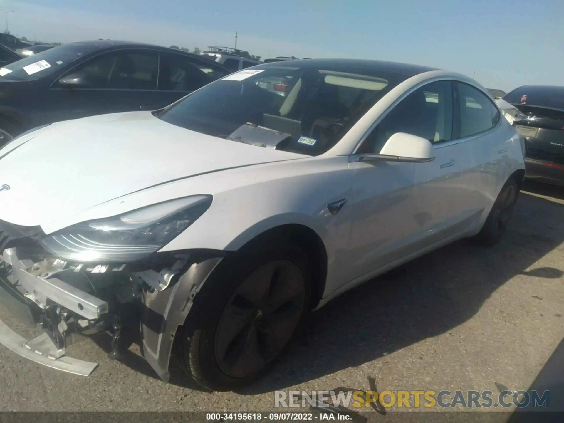 2 Photograph of a damaged car 5YJ3E1EA3KF401665 TESLA MODEL 3 2019