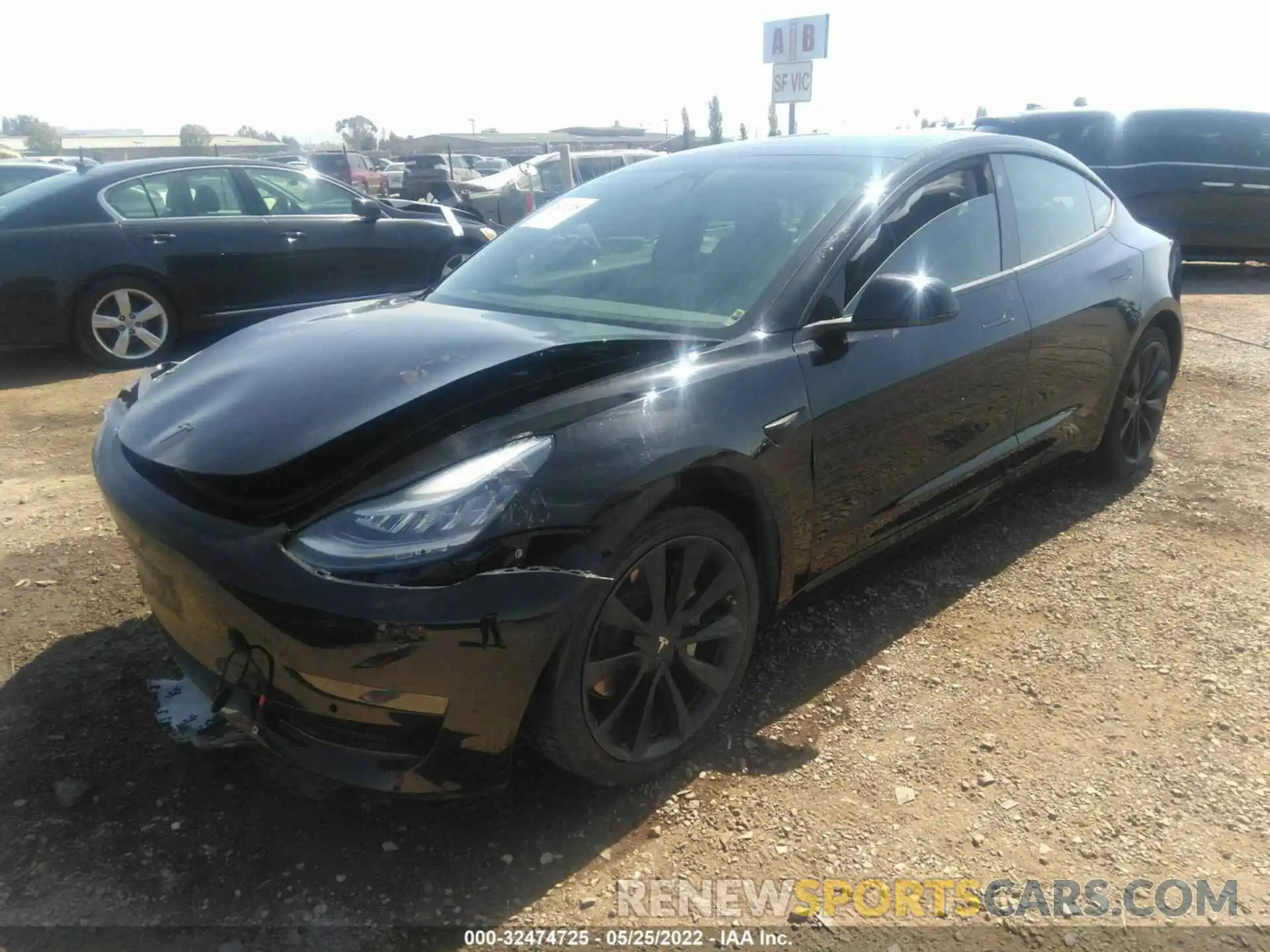 2 Photograph of a damaged car 5YJ3E1EA3KF401827 TESLA MODEL 3 2019