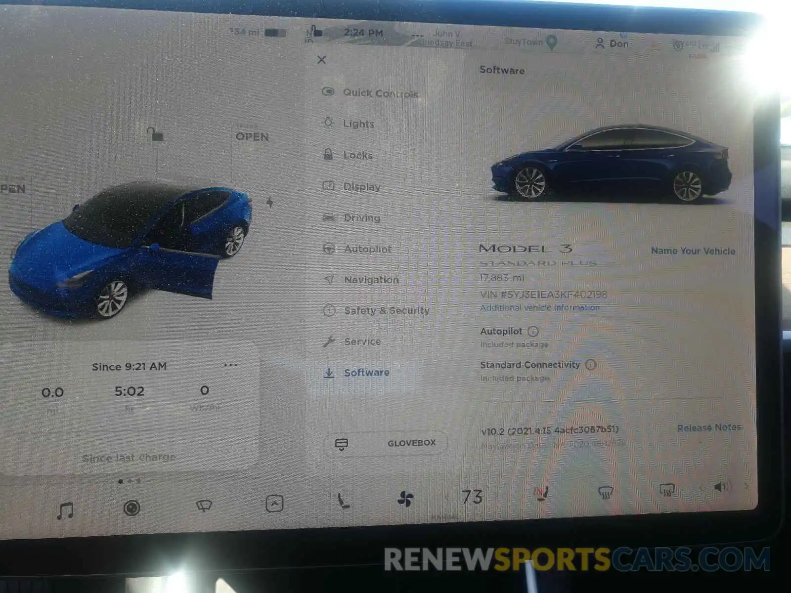 8 Photograph of a damaged car 5YJ3E1EA3KF402198 TESLA MODEL 3 2019