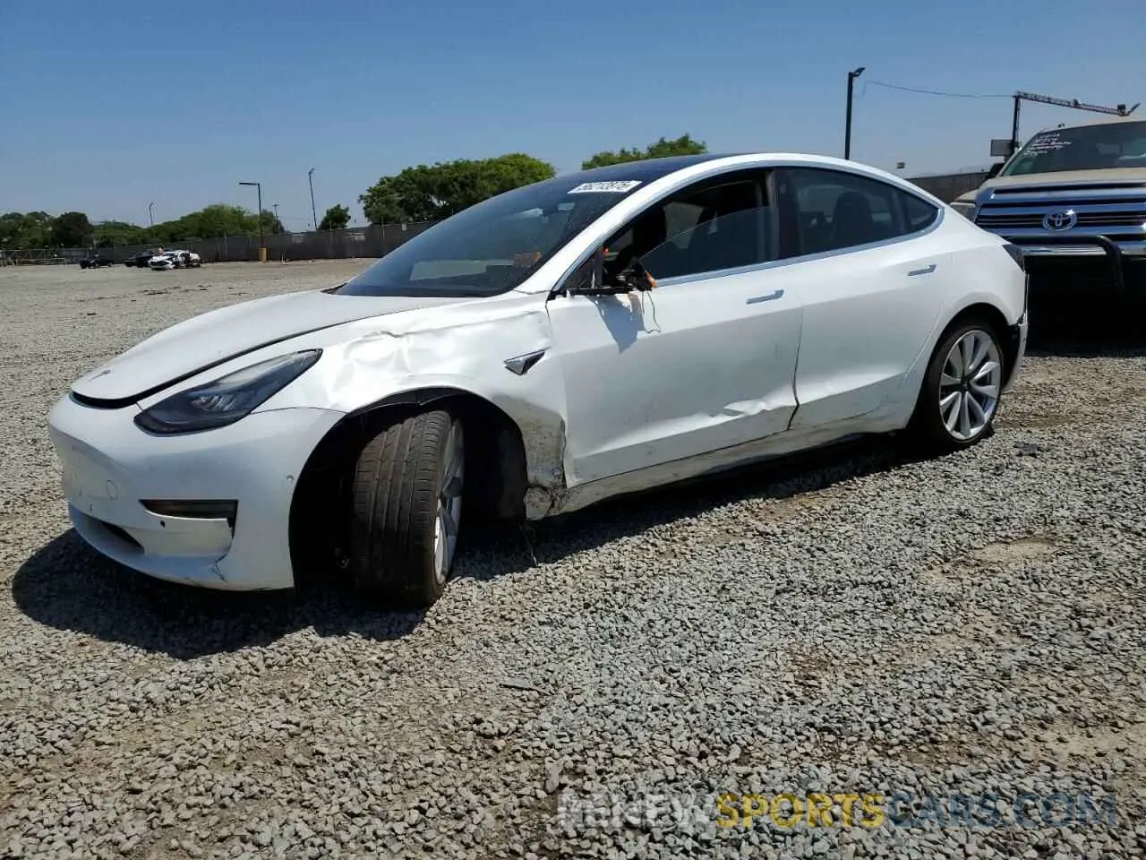 1 Photograph of a damaged car 5YJ3E1EA3KF402556 TESLA MODEL 3 2019