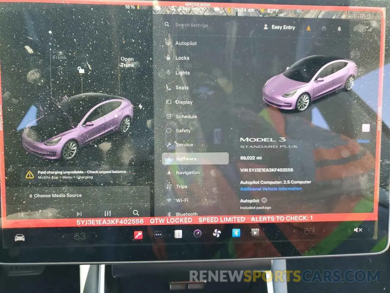 9 Photograph of a damaged car 5YJ3E1EA3KF402556 TESLA MODEL 3 2019
