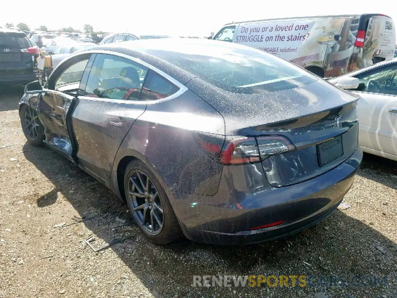 3 Photograph of a damaged car 5YJ3E1EA3KF407417 TESLA MODEL 3 2019