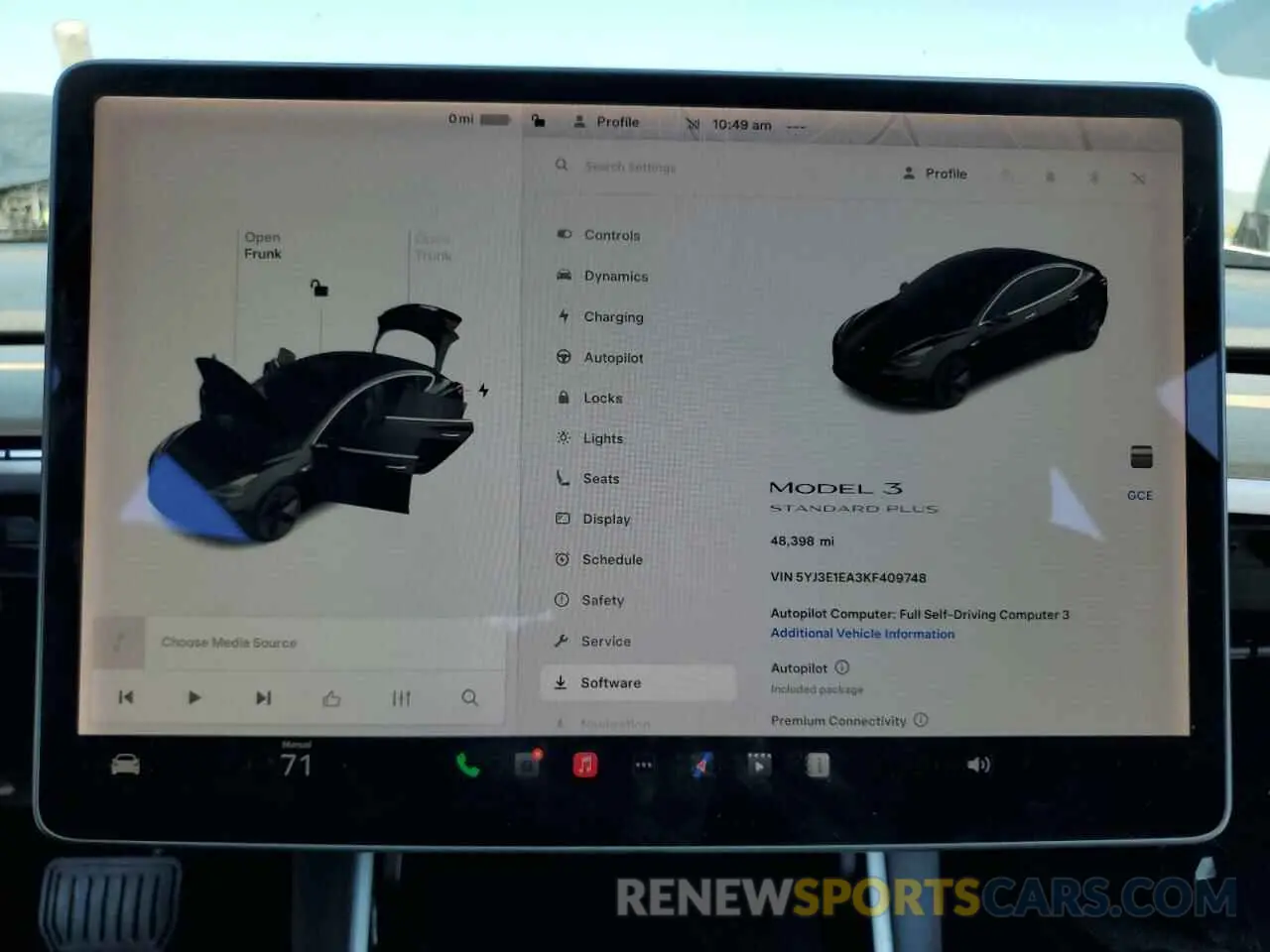 9 Photograph of a damaged car 5YJ3E1EA3KF409748 TESLA MODEL 3 2019
