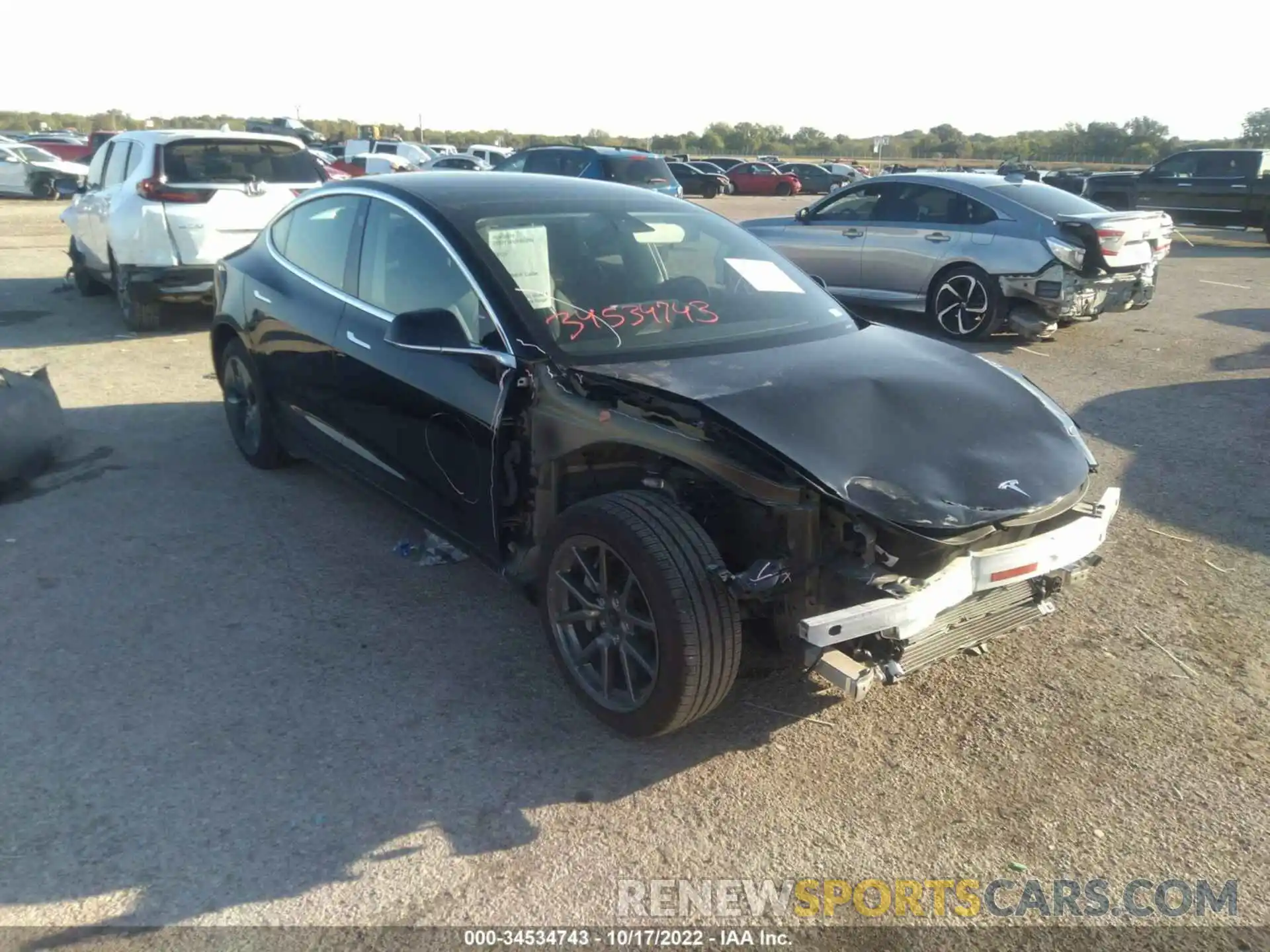 1 Photograph of a damaged car 5YJ3E1EA3KF409961 TESLA MODEL 3 2019