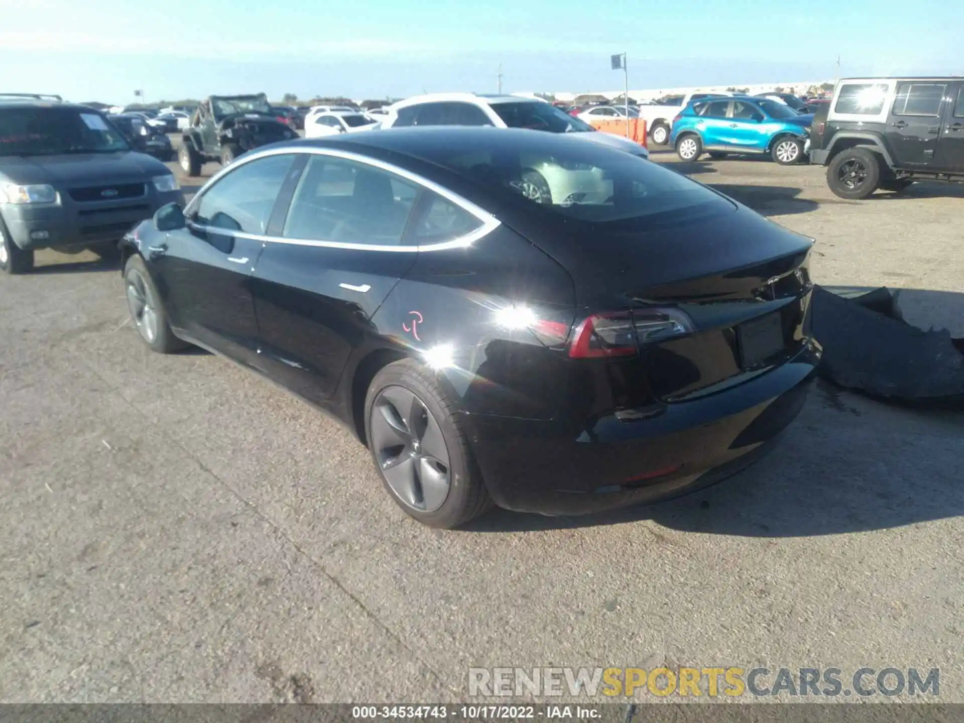 3 Photograph of a damaged car 5YJ3E1EA3KF409961 TESLA MODEL 3 2019