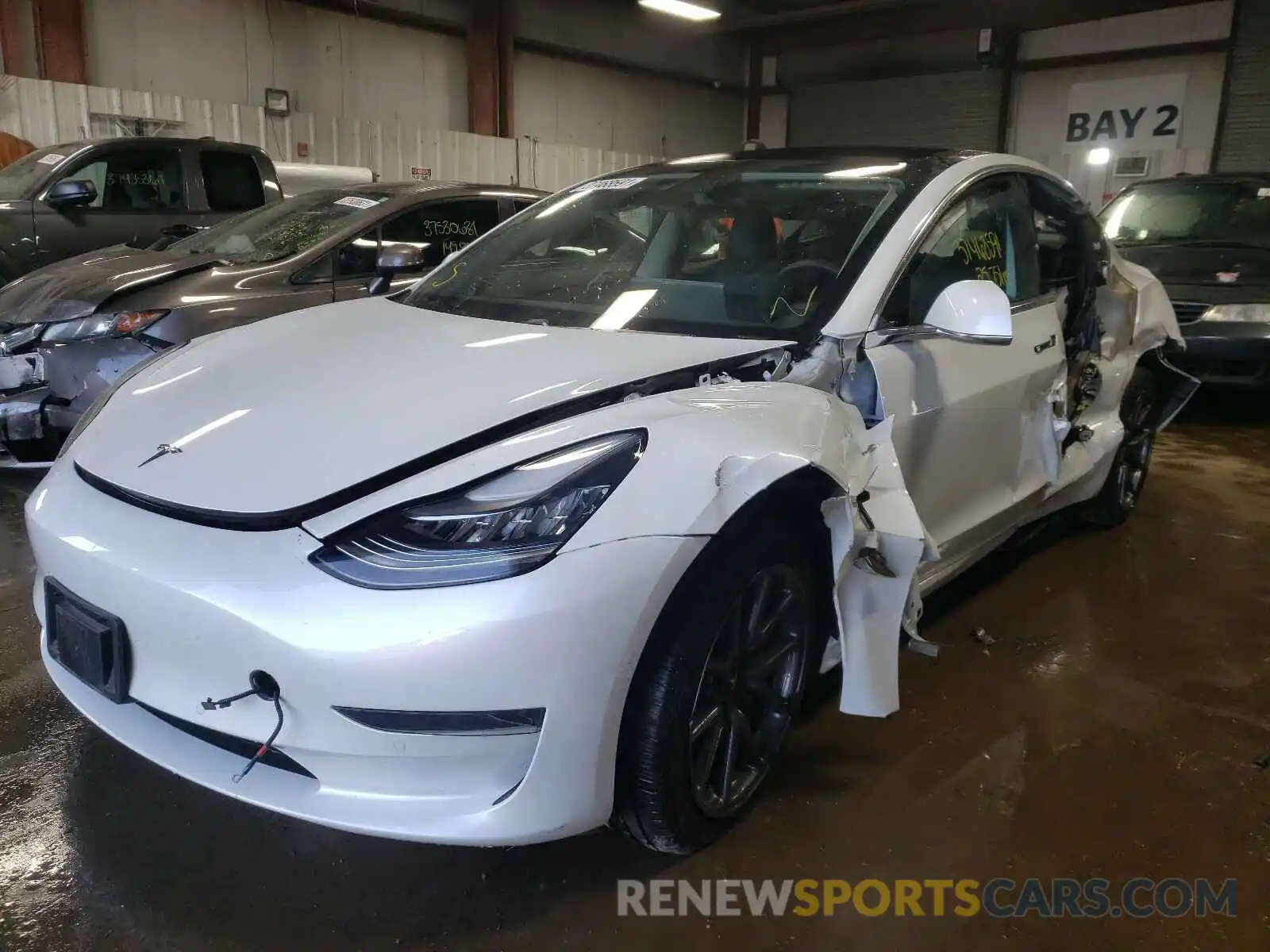 2 Photograph of a damaged car 5YJ3E1EA3KF426582 TESLA MODEL 3 2019