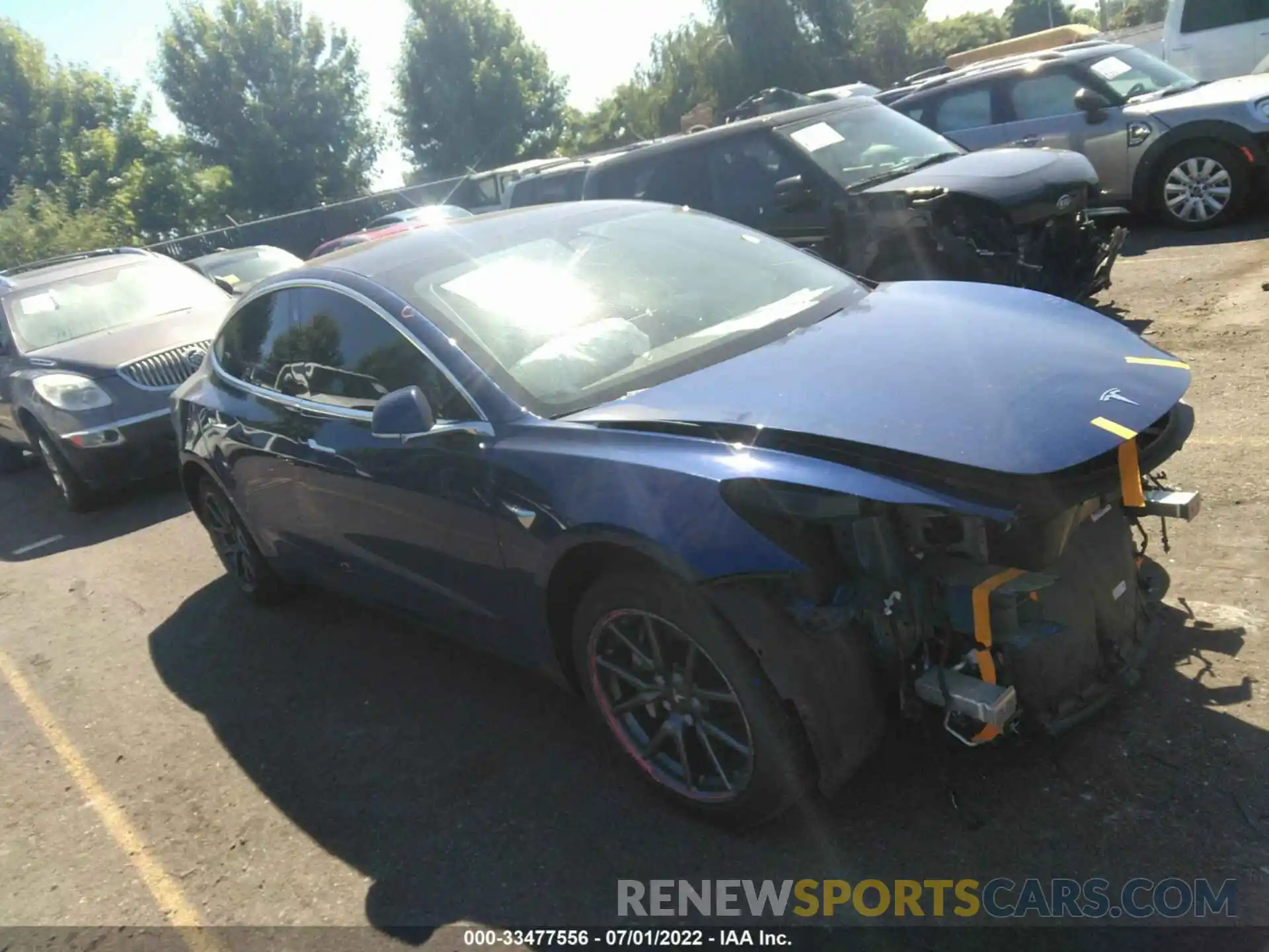 1 Photograph of a damaged car 5YJ3E1EA3KF436061 TESLA MODEL 3 2019