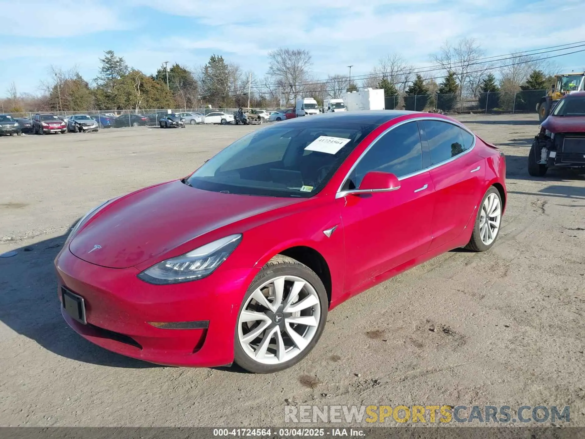 2 Photograph of a damaged car 5YJ3E1EA3KF466418 TESLA MODEL 3 2019