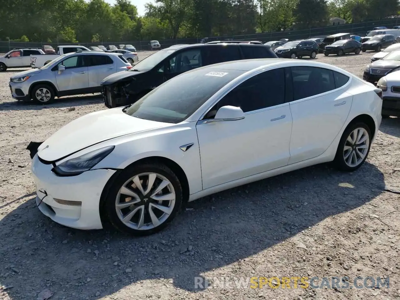 1 Photograph of a damaged car 5YJ3E1EA3KF476401 TESLA MODEL 3 2019
