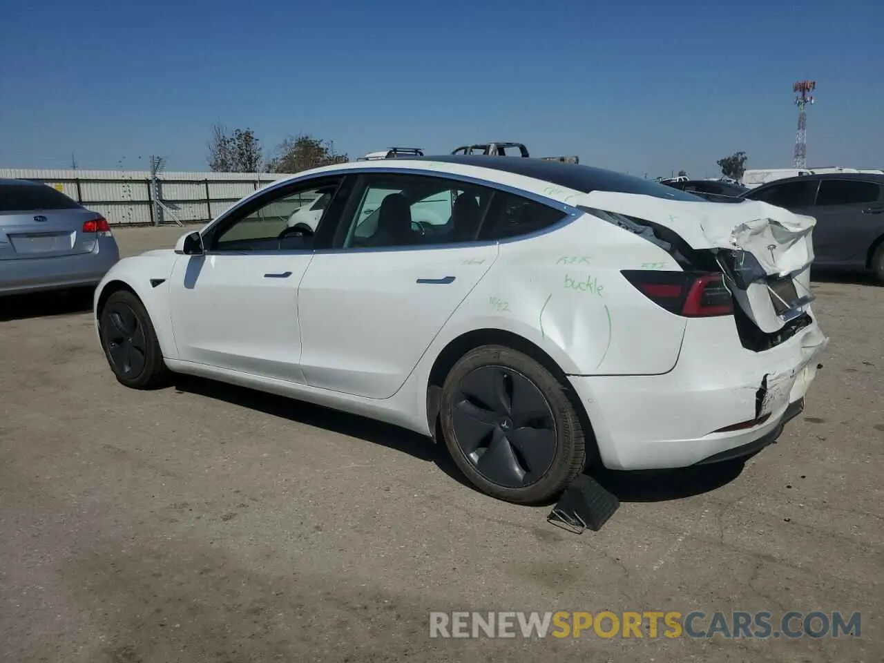 2 Photograph of a damaged car 5YJ3E1EA3KF483719 TESLA MODEL 3 2019