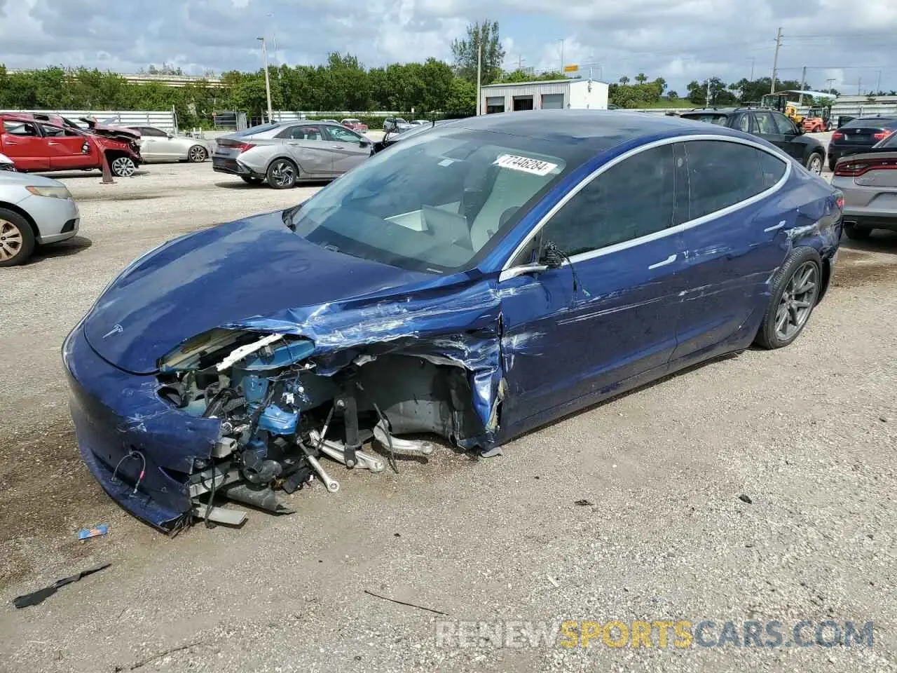 1 Photograph of a damaged car 5YJ3E1EA3KF486104 TESLA MODEL 3 2019