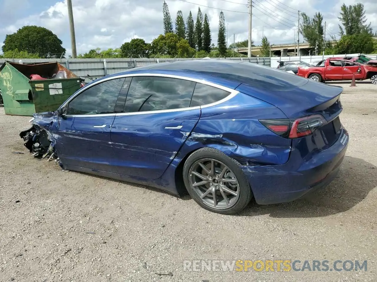 2 Photograph of a damaged car 5YJ3E1EA3KF486104 TESLA MODEL 3 2019