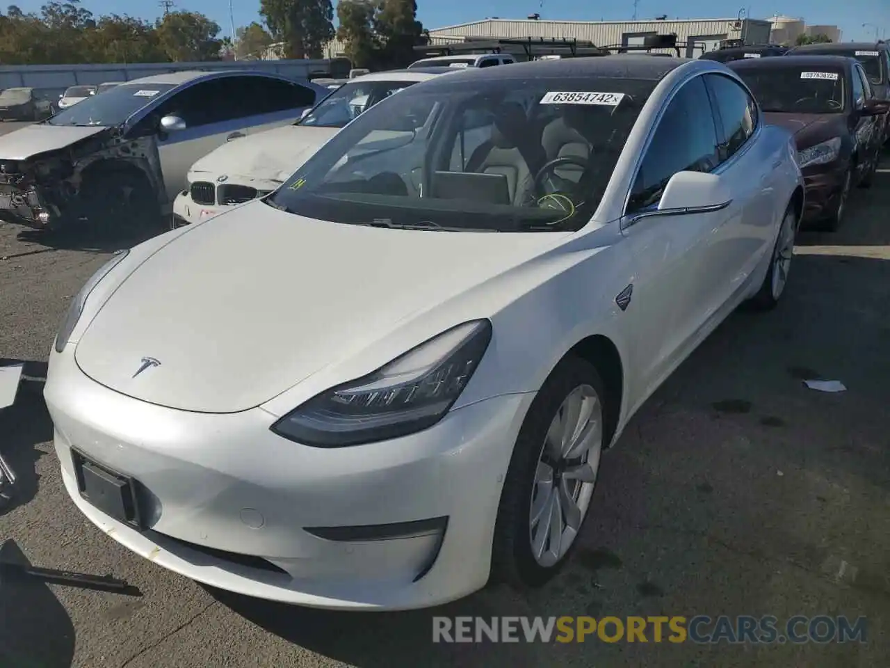 2 Photograph of a damaged car 5YJ3E1EA3KF508098 TESLA MODEL 3 2019