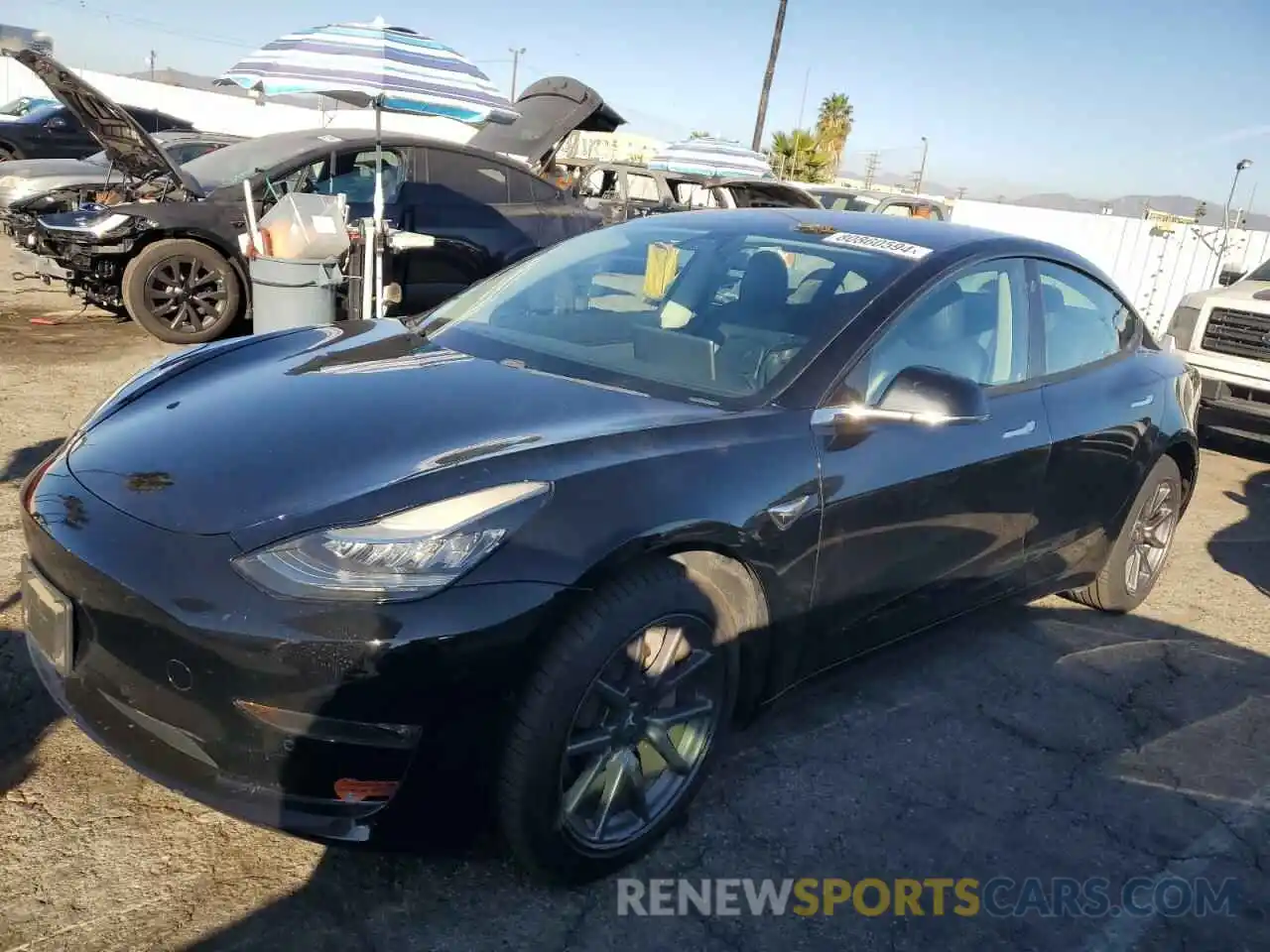 1 Photograph of a damaged car 5YJ3E1EA4KF296618 TESLA MODEL 3 2019