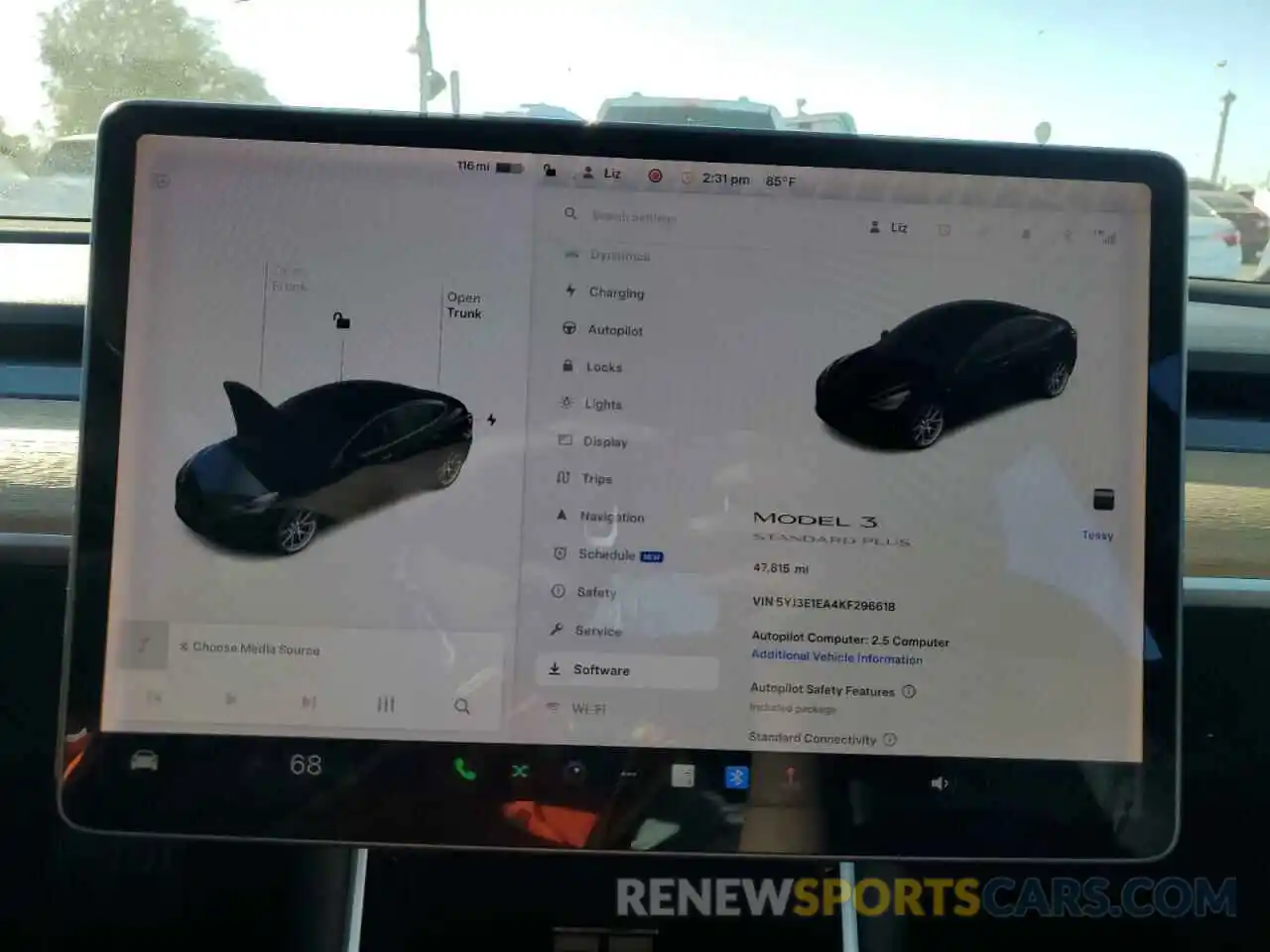 9 Photograph of a damaged car 5YJ3E1EA4KF296618 TESLA MODEL 3 2019