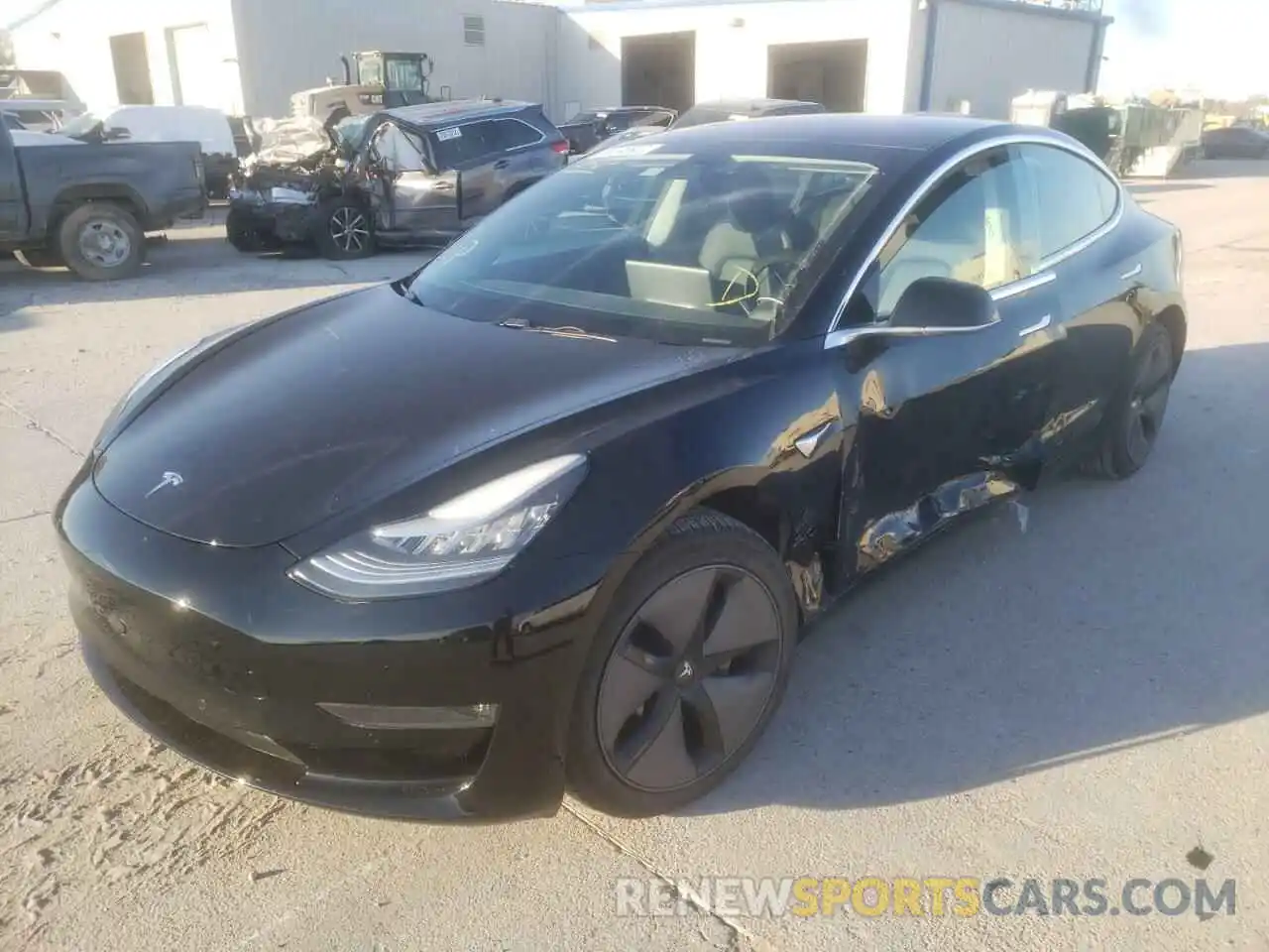 2 Photograph of a damaged car 5YJ3E1EA4KF297820 TESLA MODEL 3 2019