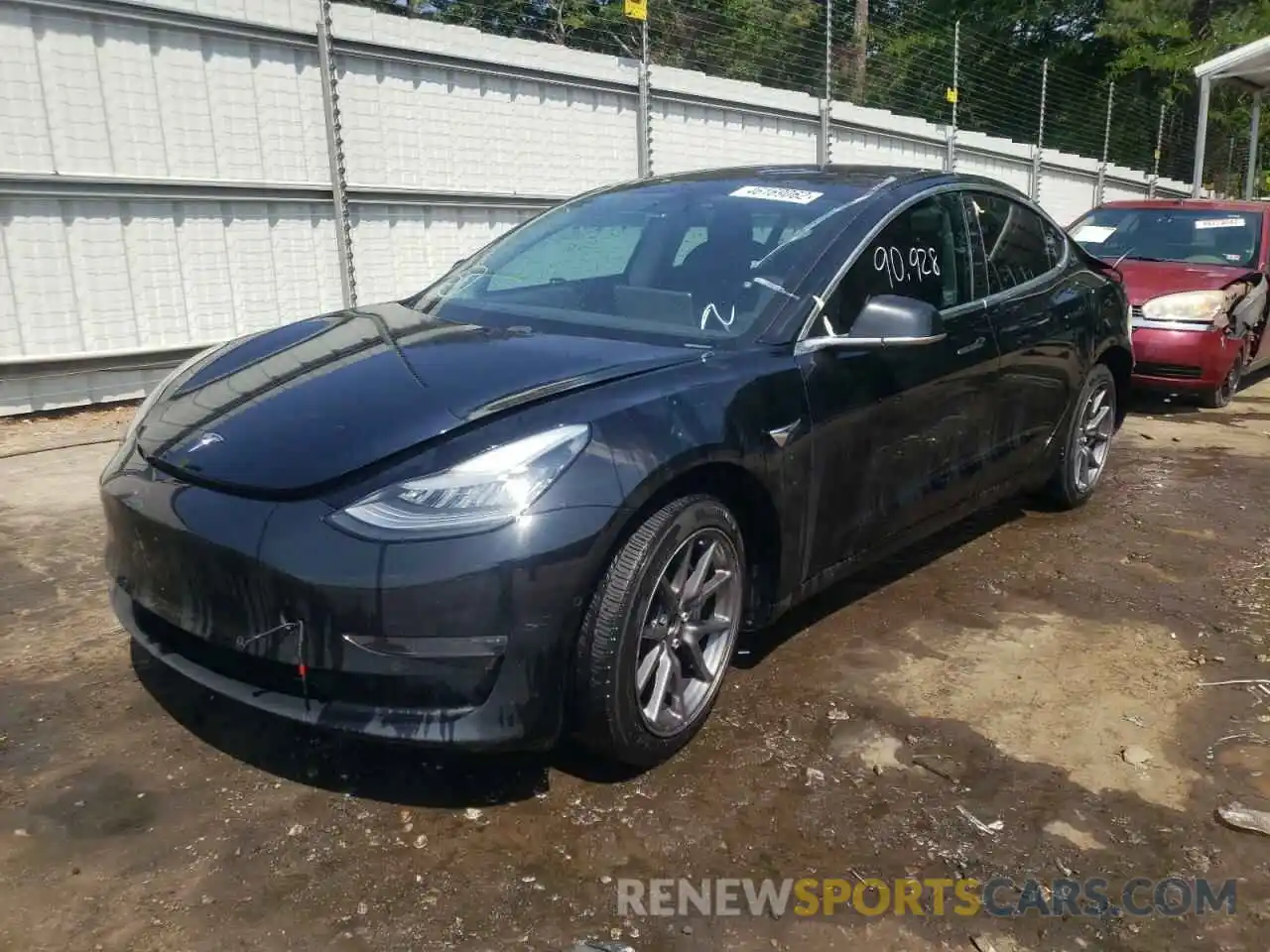 2 Photograph of a damaged car 5YJ3E1EA4KF298059 TESLA MODEL 3 2019