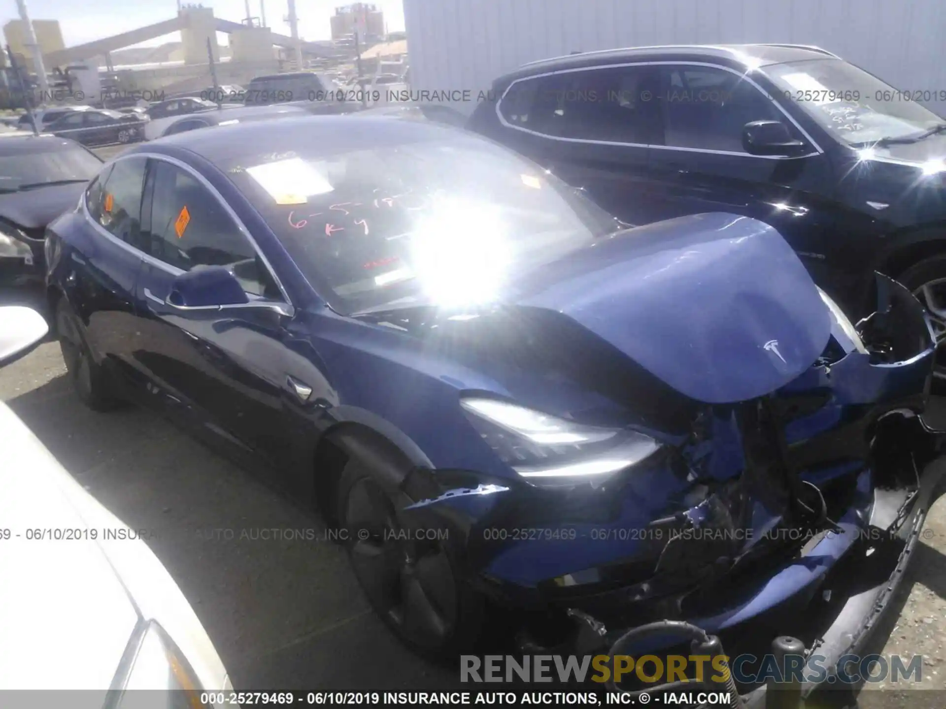 1 Photograph of a damaged car 5YJ3E1EA4KF299499 TESLA MODEL 3 2019