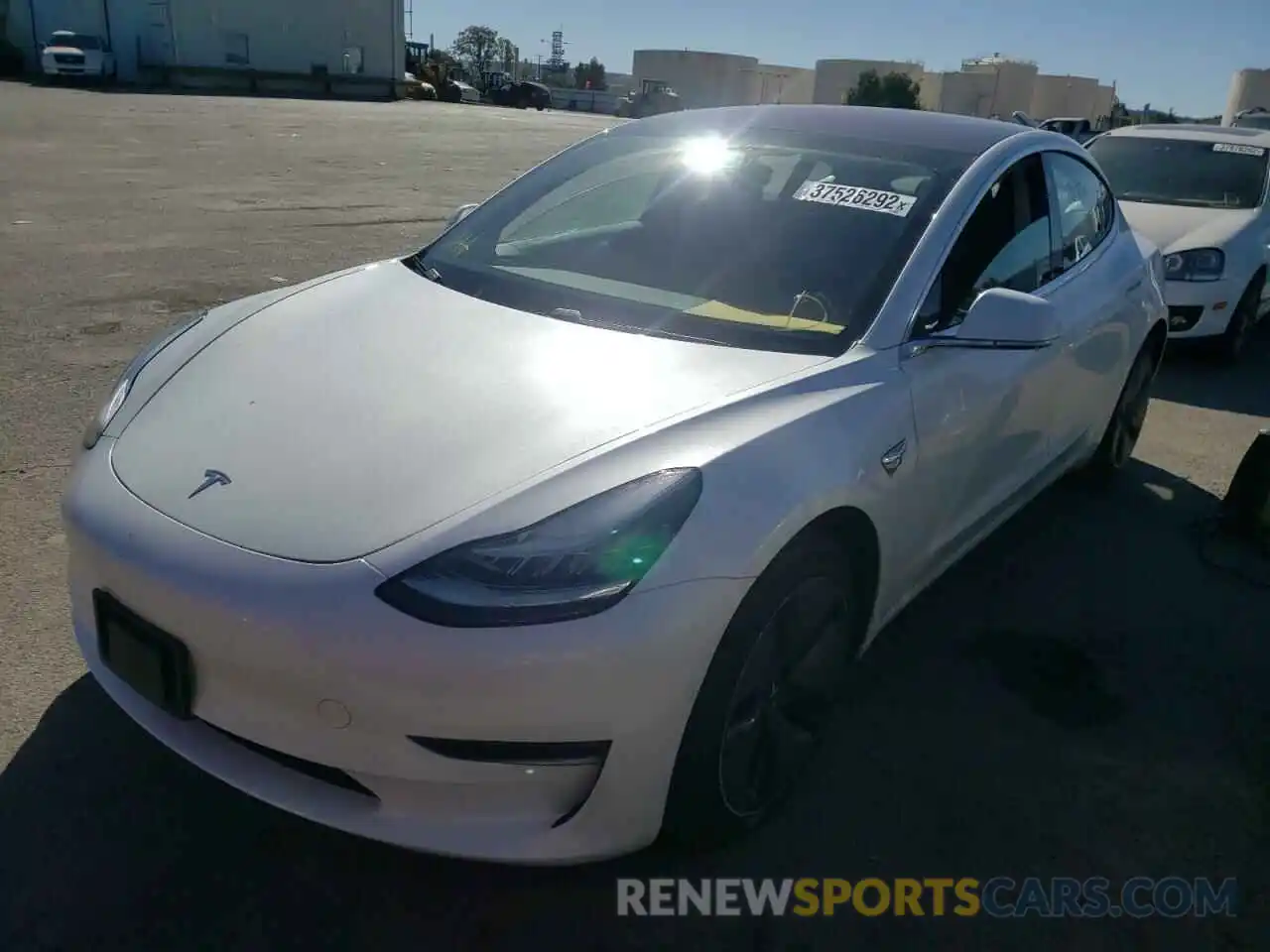 2 Photograph of a damaged car 5YJ3E1EA4KF309805 TESLA MODEL 3 2019