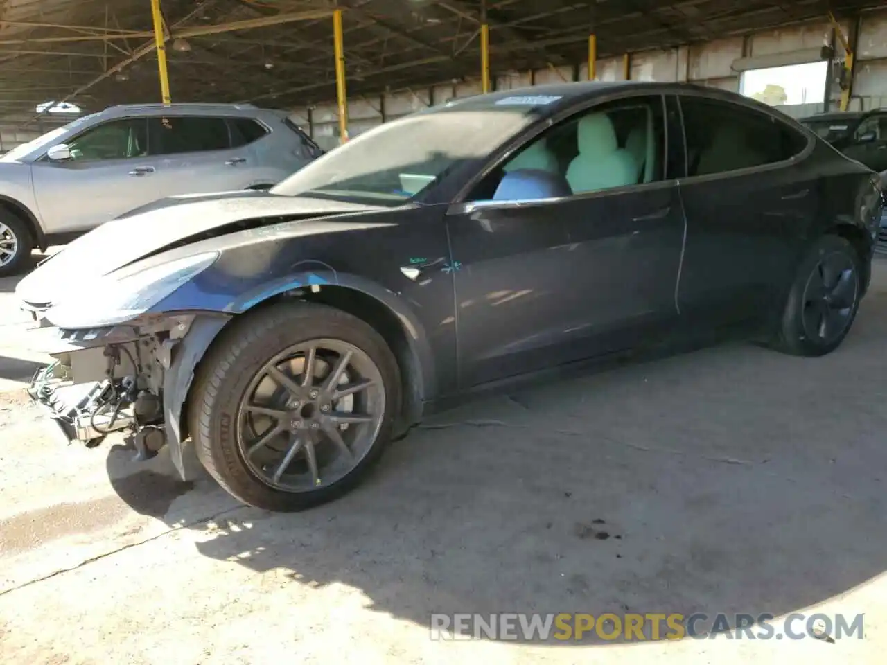 1 Photograph of a damaged car 5YJ3E1EA4KF312171 TESLA MODEL 3 2019