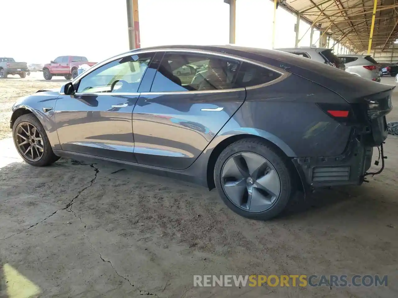 2 Photograph of a damaged car 5YJ3E1EA4KF312171 TESLA MODEL 3 2019