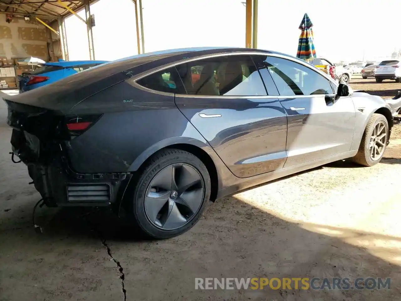 3 Photograph of a damaged car 5YJ3E1EA4KF312171 TESLA MODEL 3 2019