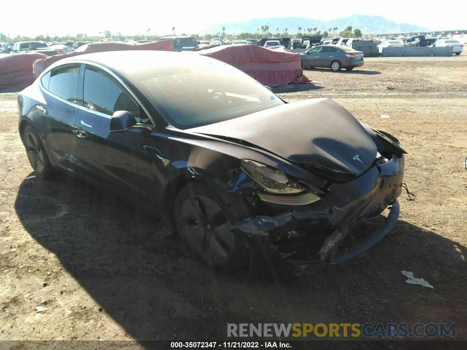 1 Photograph of a damaged car 5YJ3E1EA4KF313921 TESLA MODEL 3 2019