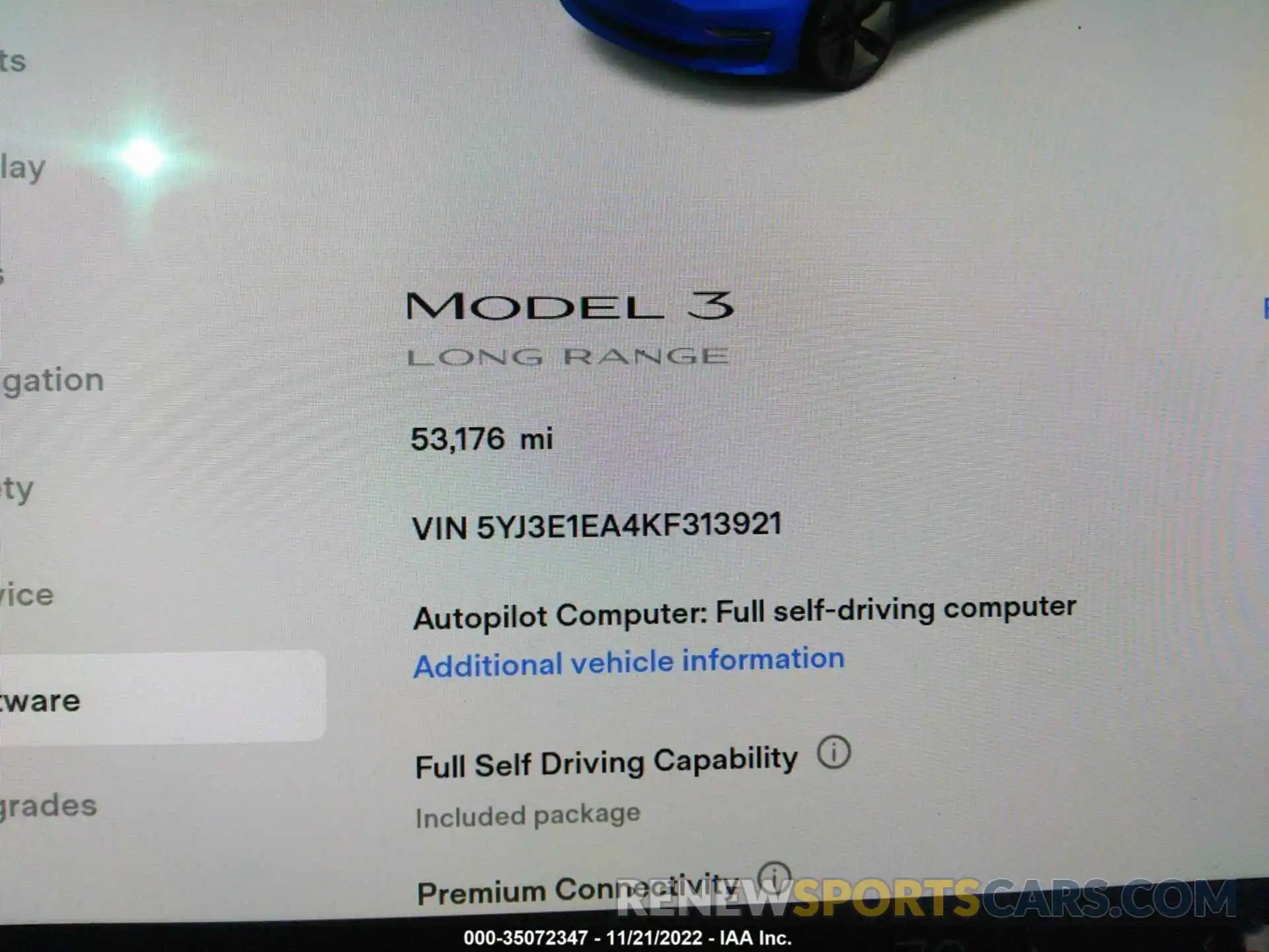 7 Photograph of a damaged car 5YJ3E1EA4KF313921 TESLA MODEL 3 2019