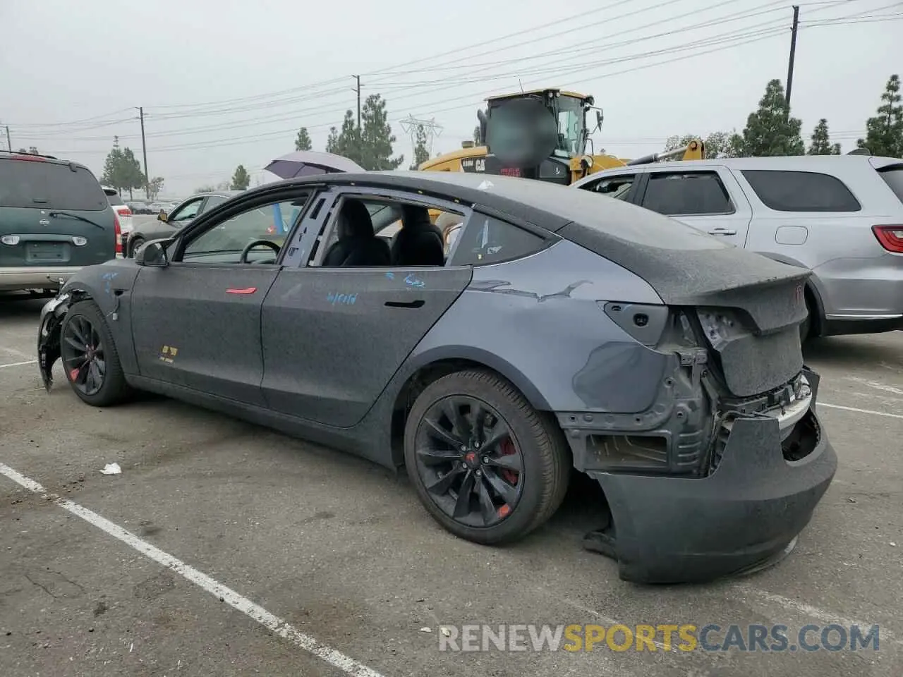 2 Photograph of a damaged car 5YJ3E1EA4KF317077 TESLA MODEL 3 2019