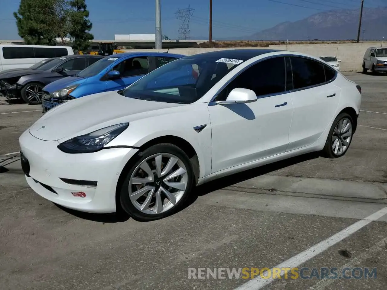 1 Photograph of a damaged car 5YJ3E1EA4KF317824 TESLA MODEL 3 2019