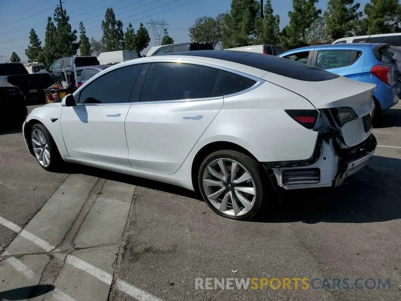 2 Photograph of a damaged car 5YJ3E1EA4KF317824 TESLA MODEL 3 2019