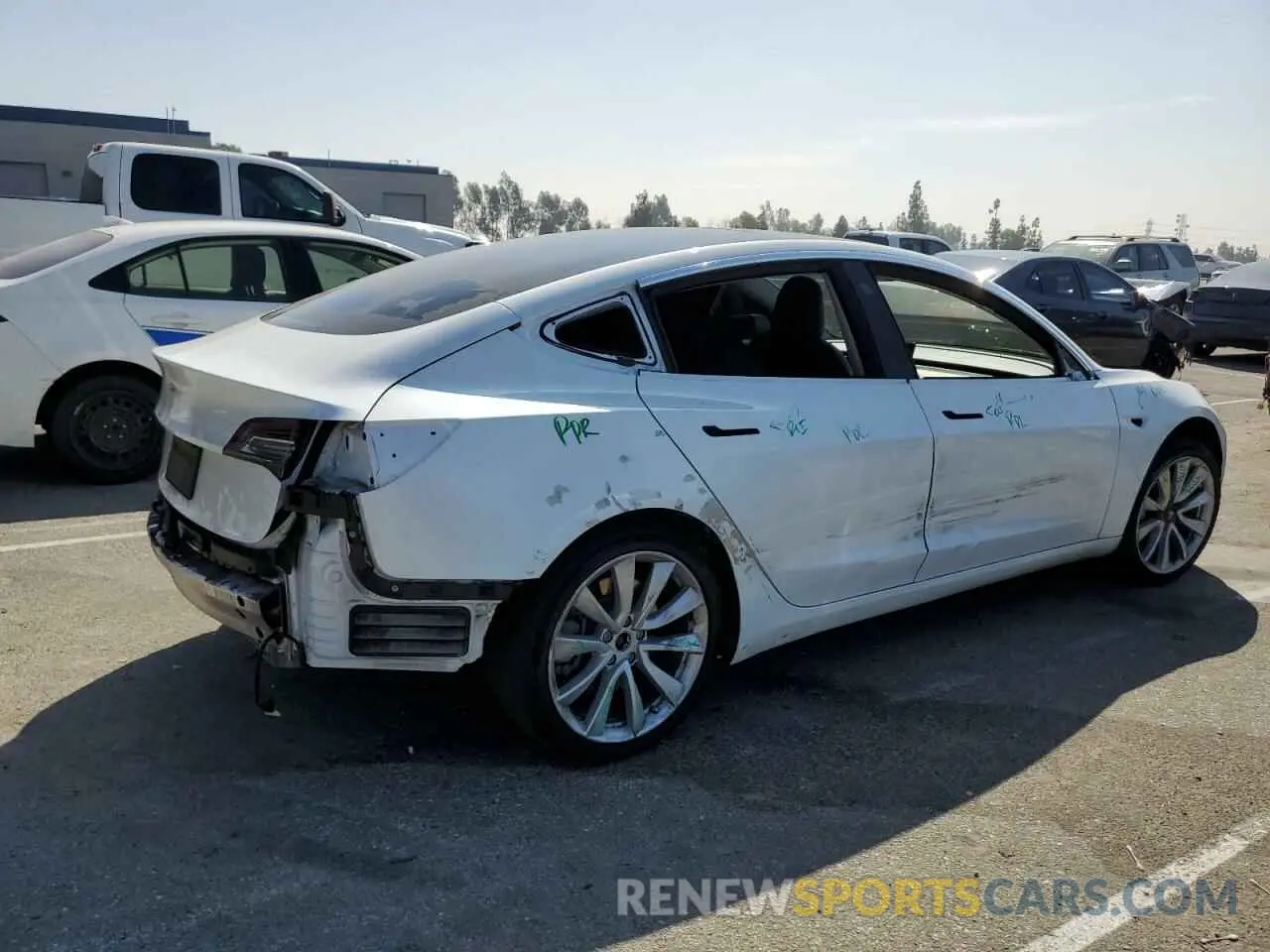 3 Photograph of a damaged car 5YJ3E1EA4KF317824 TESLA MODEL 3 2019