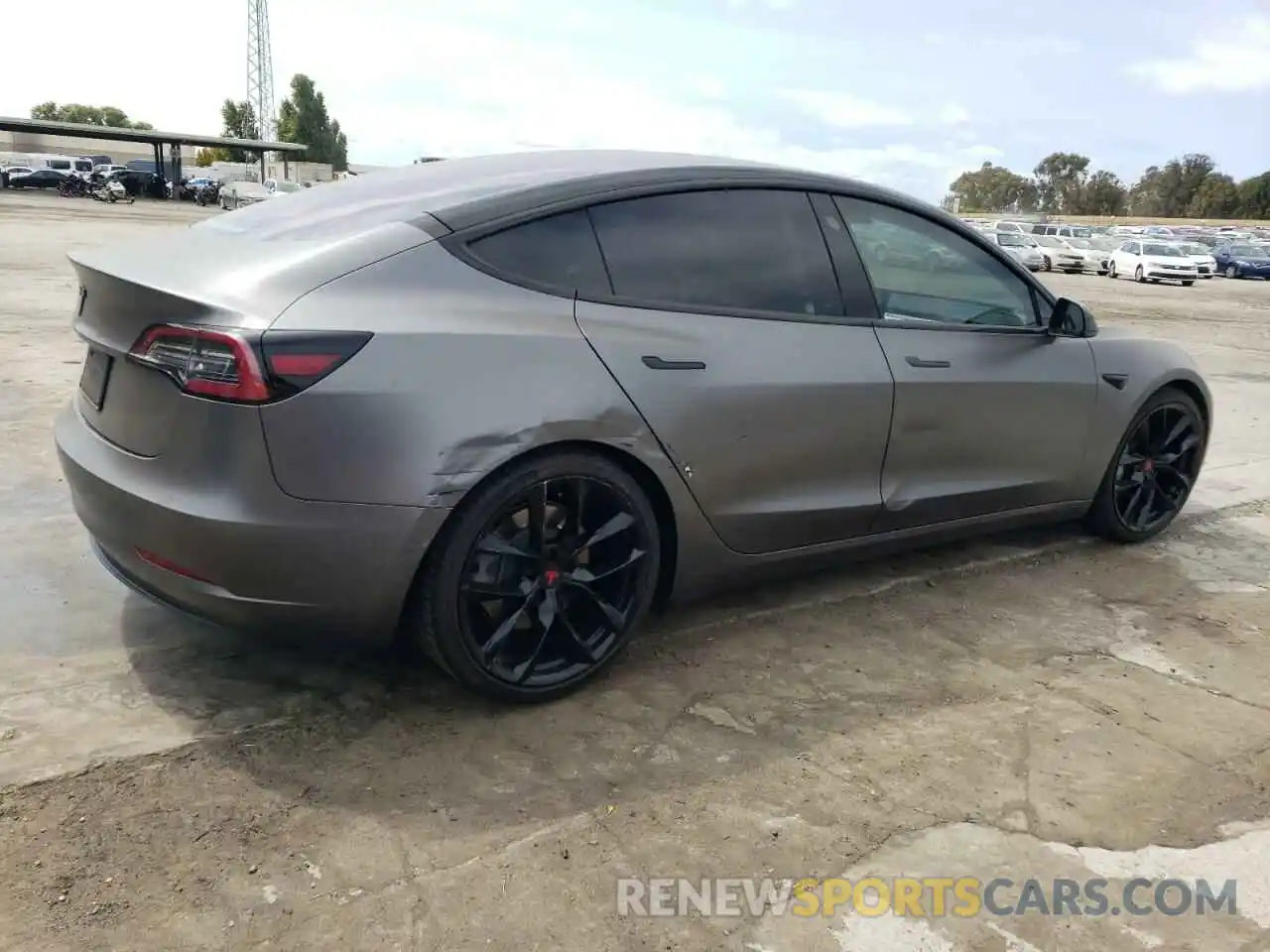 3 Photograph of a damaged car 5YJ3E1EA4KF327141 TESLA MODEL 3 2019